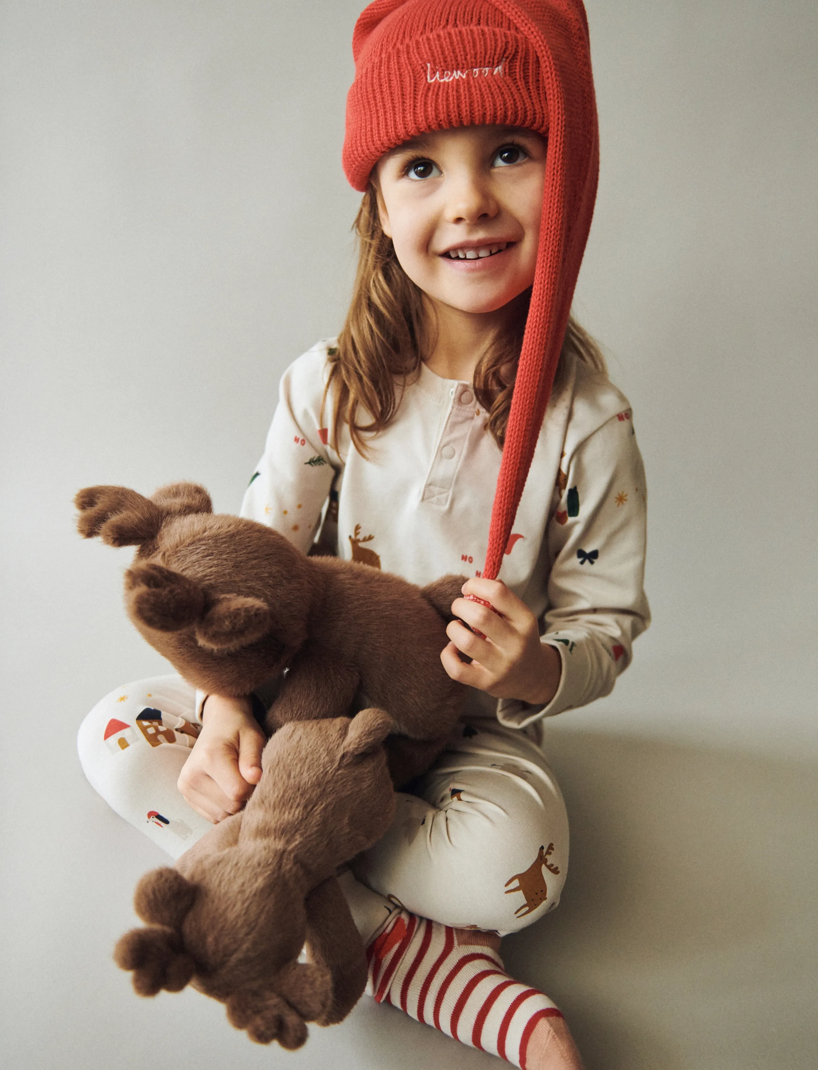 Liewood - Alf Christmas Hat w Embroidery - apple red - 2