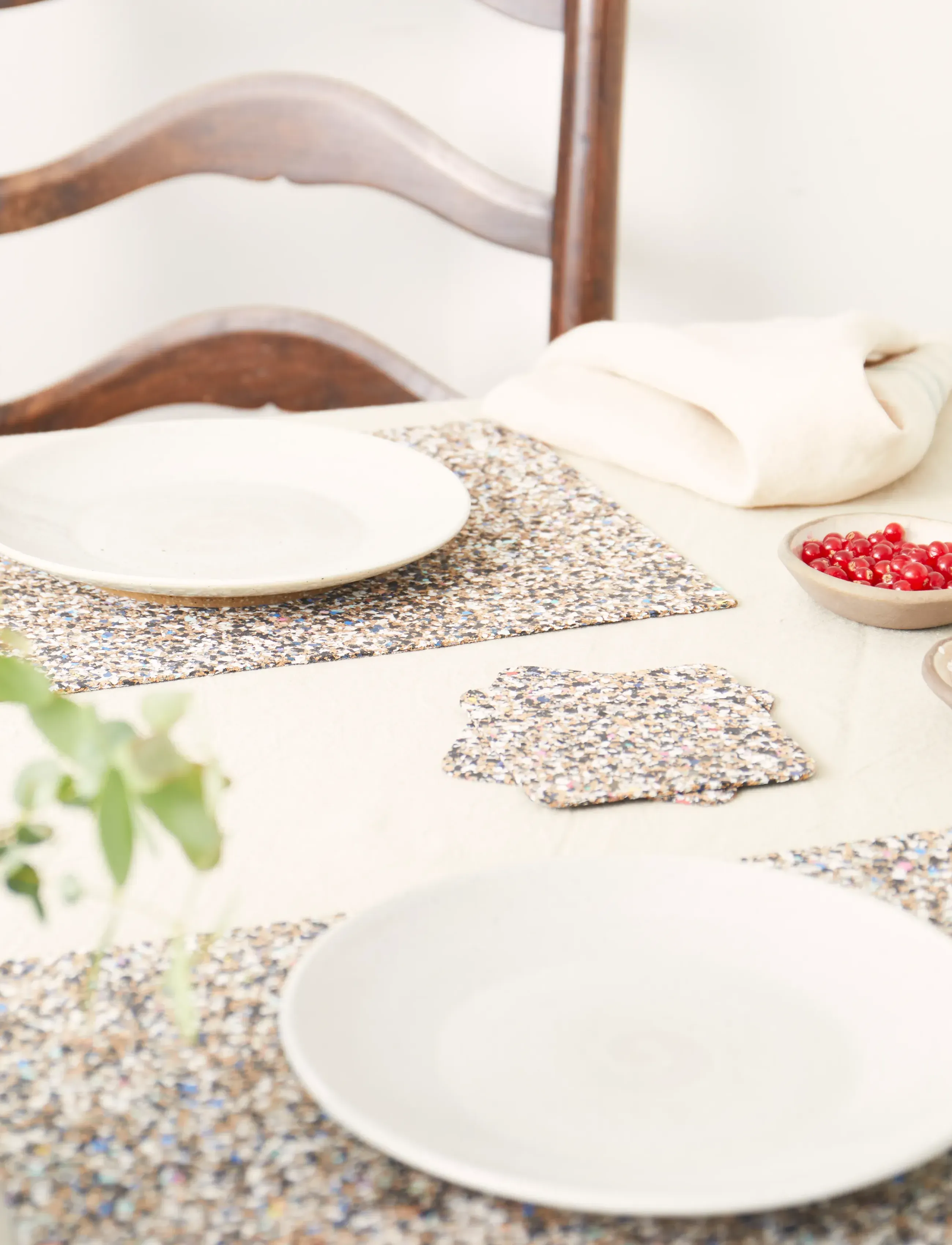 Liga Beach Clean Dækkeserviet, Sæt Med 4, 35X25 cm, 35X25 cm, Multi/patterned, Tableware > Placemats, Unisex