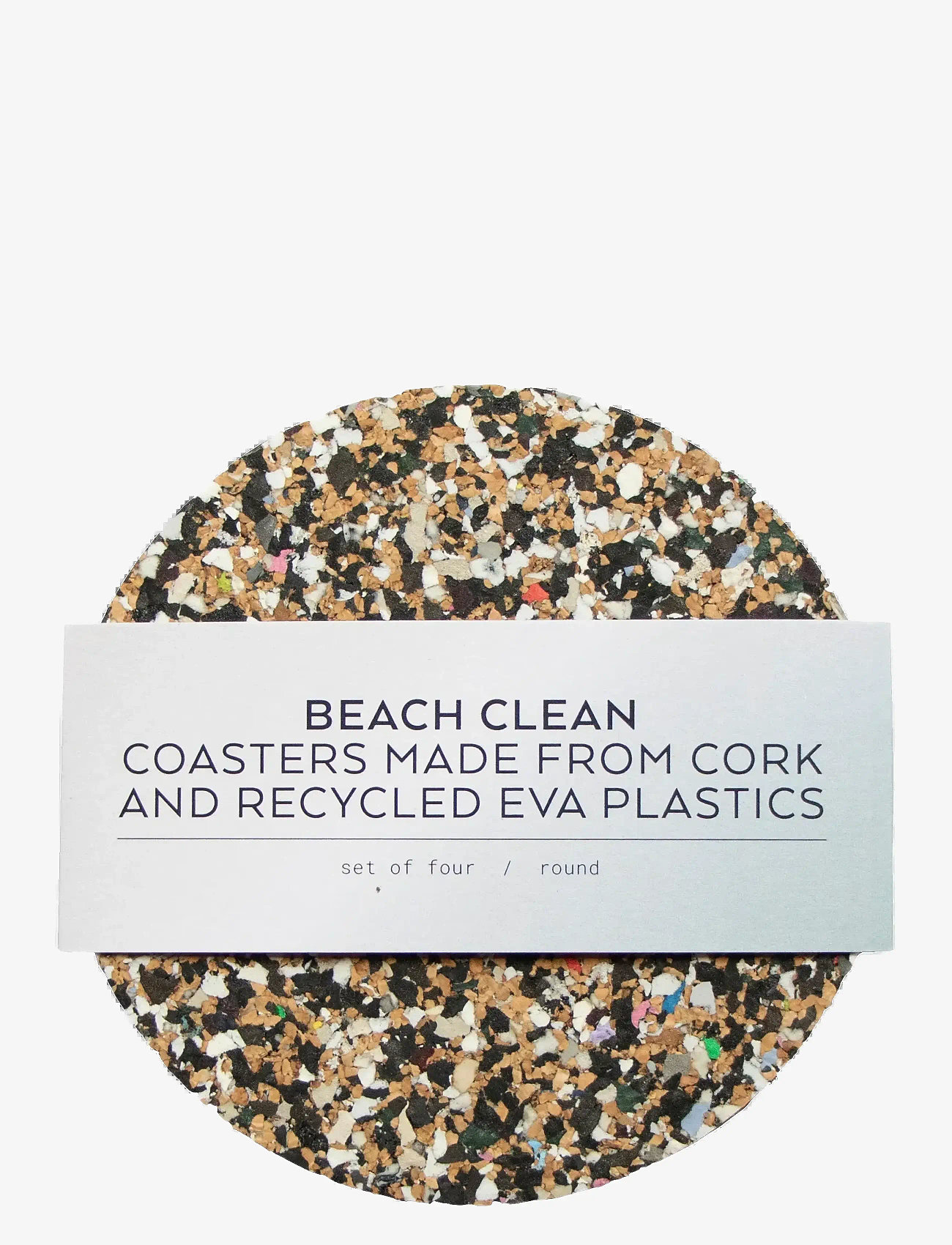 Liga - Beach Clean Round Coasters set of 4, 9cm - tassialused - multi-coloured - 1