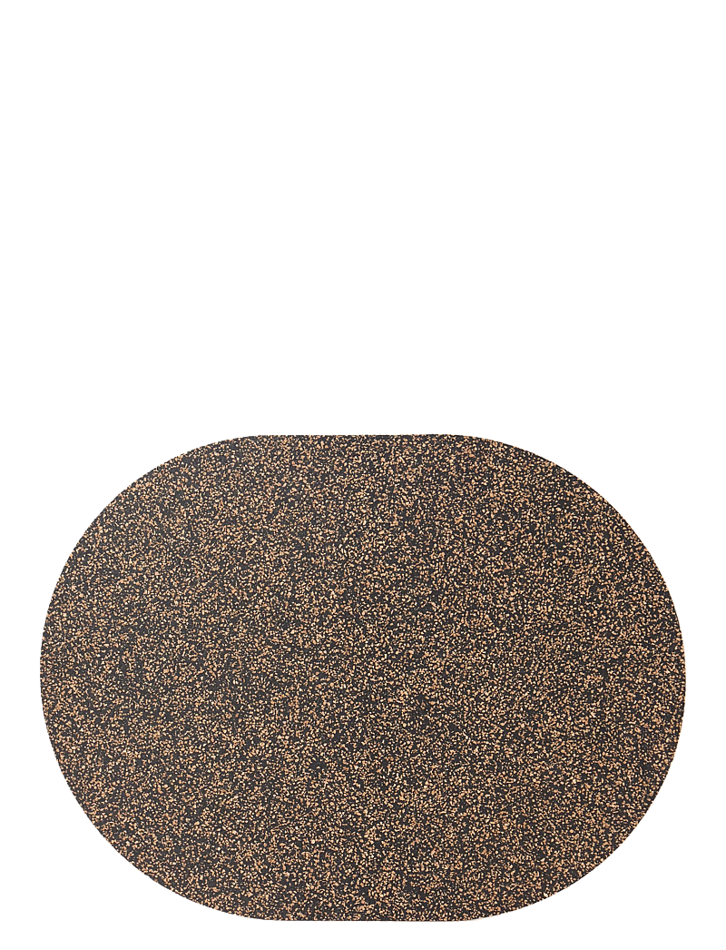 Liga - Dash Oval Placemat set of 4, 35x25cm - taldrikualused - beige/brown & black - 1