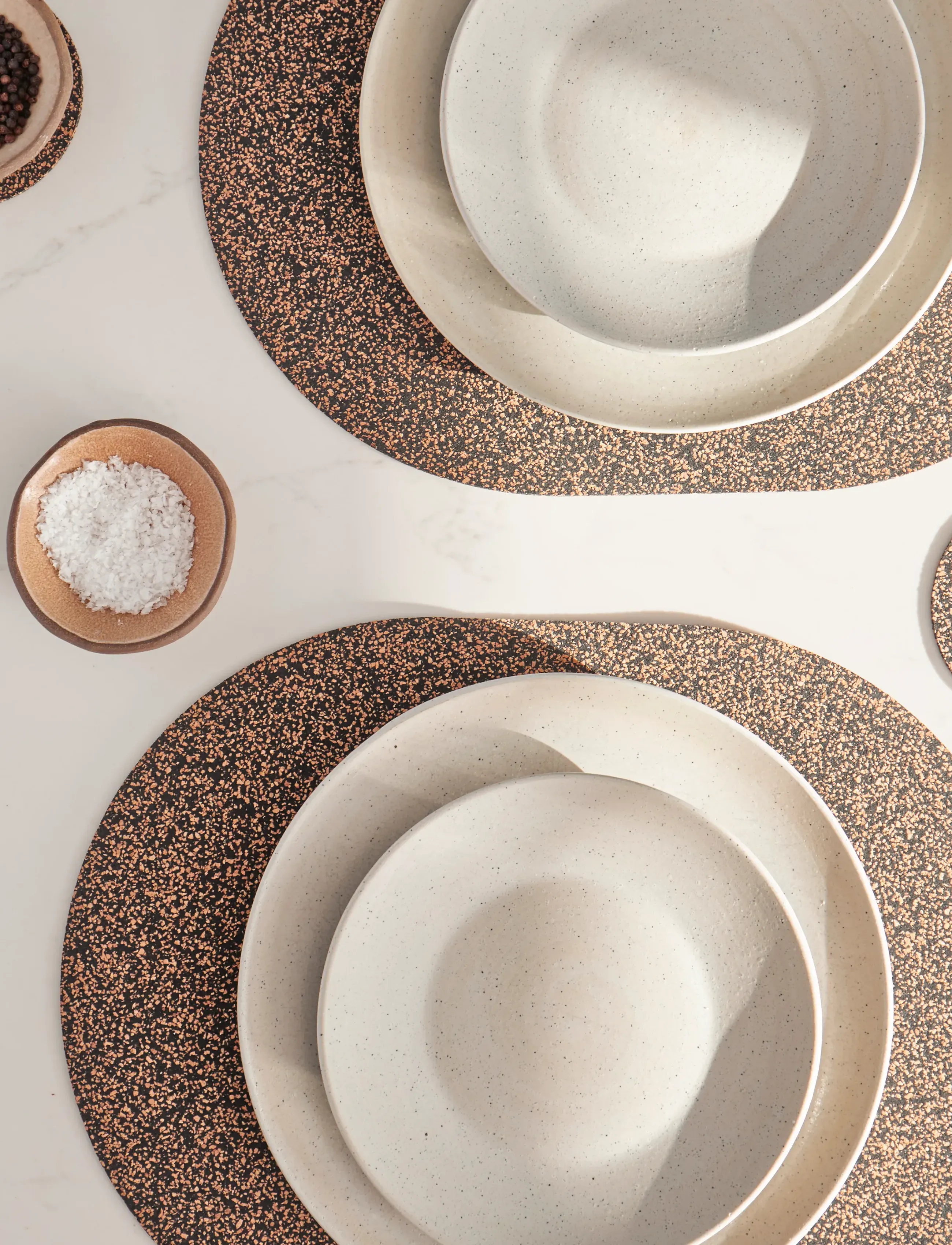 Liga Dash Oval Dækkeserviet, Sæt Med 4, 35X25 cm, 35X25 cm, Brown, Tableware > Placemats, Unisex