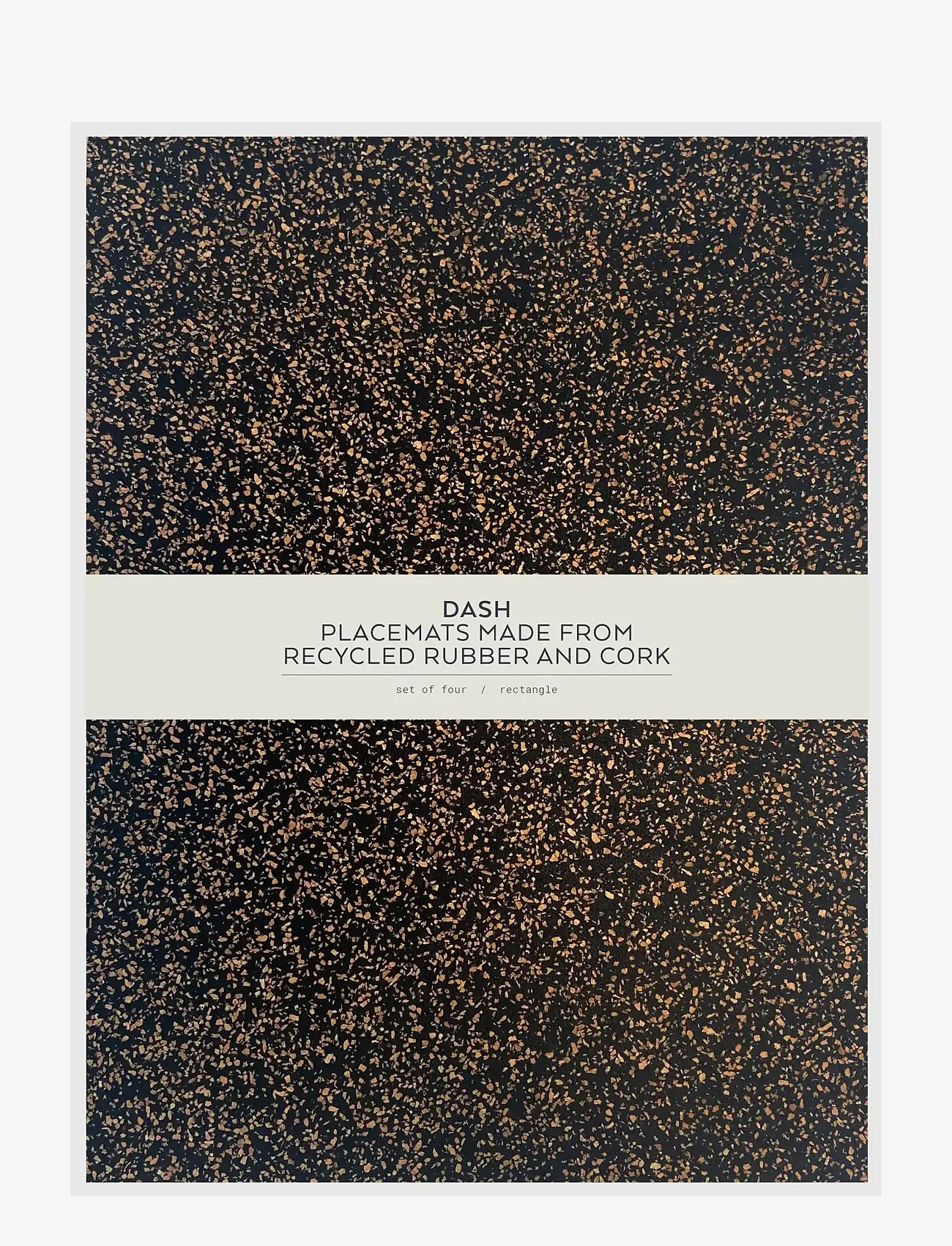 Liga - Dash Rectangle Placemat set of 4, 35x25cm - platzdeckchen - beige/brown & black - 2