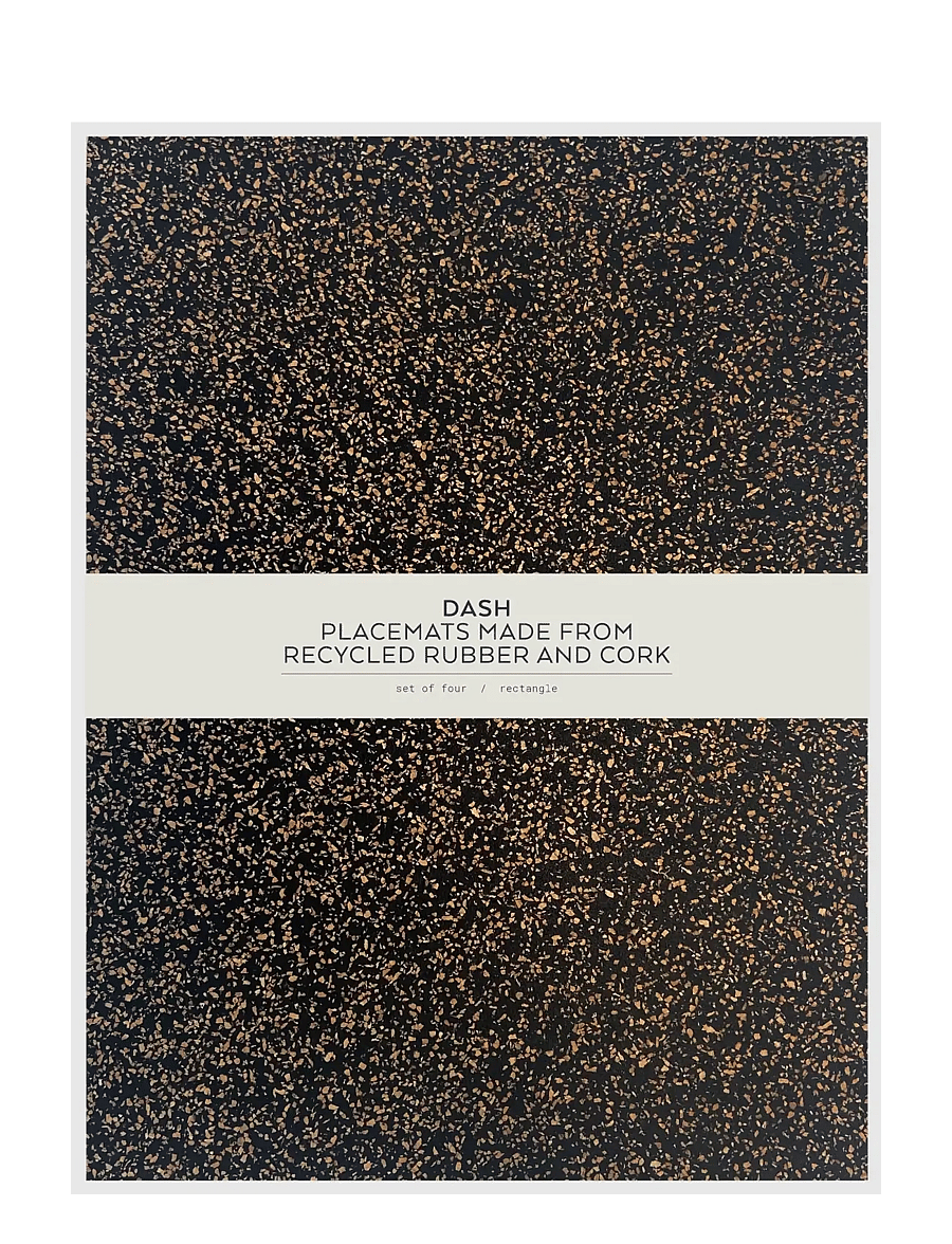 Liga - Dash Rectangle Placemat set of 4, 35x25cm - taldrikualused - beige/brown & black - 2