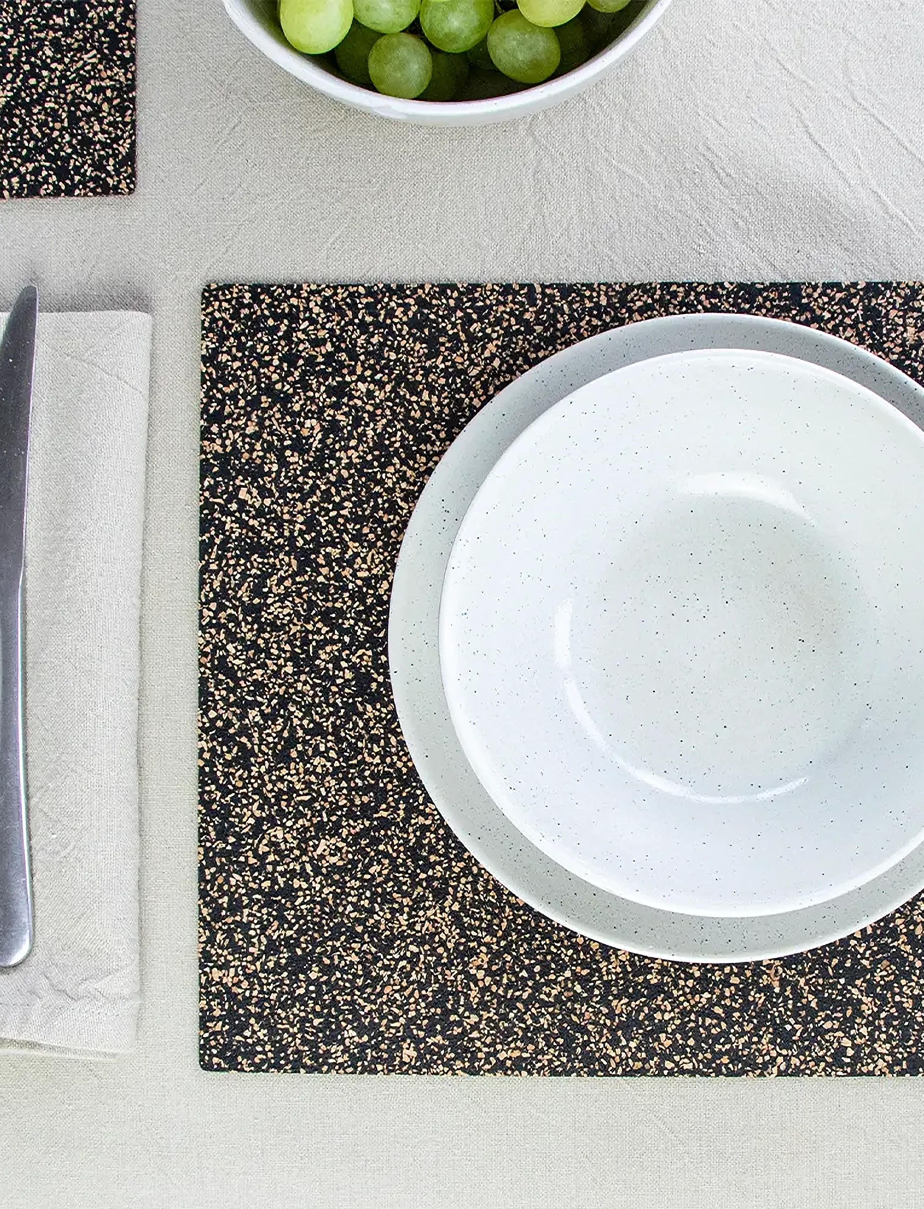 Liga Dash Rektangulær Dækkeserviet, Sæt Med 4, 35X25 cm, 35X25 cm, Brown, Tableware > Placemats, Unisex