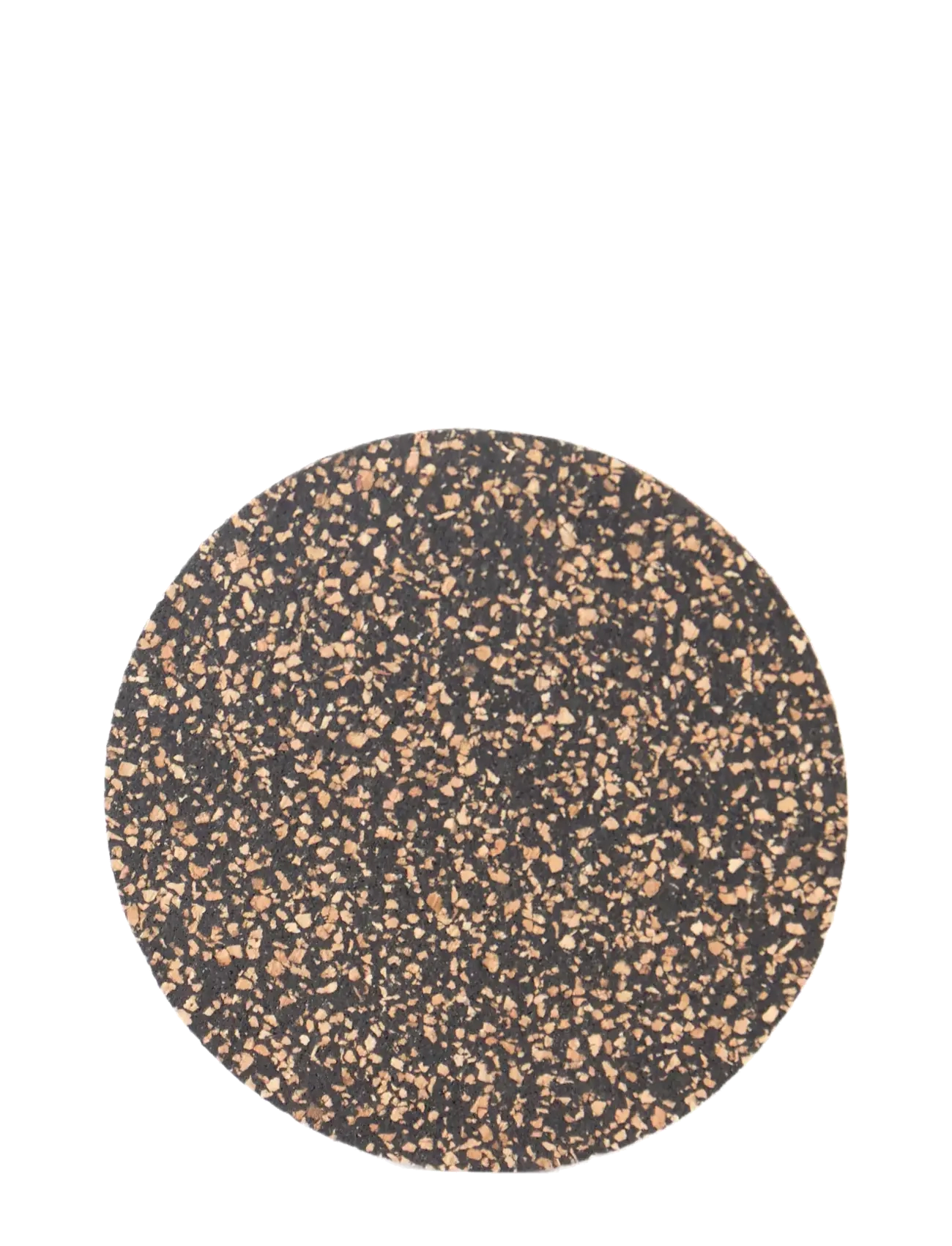 Dash Round Coaster set of 4, 9cm - BEIGE/BROWN & BLACK