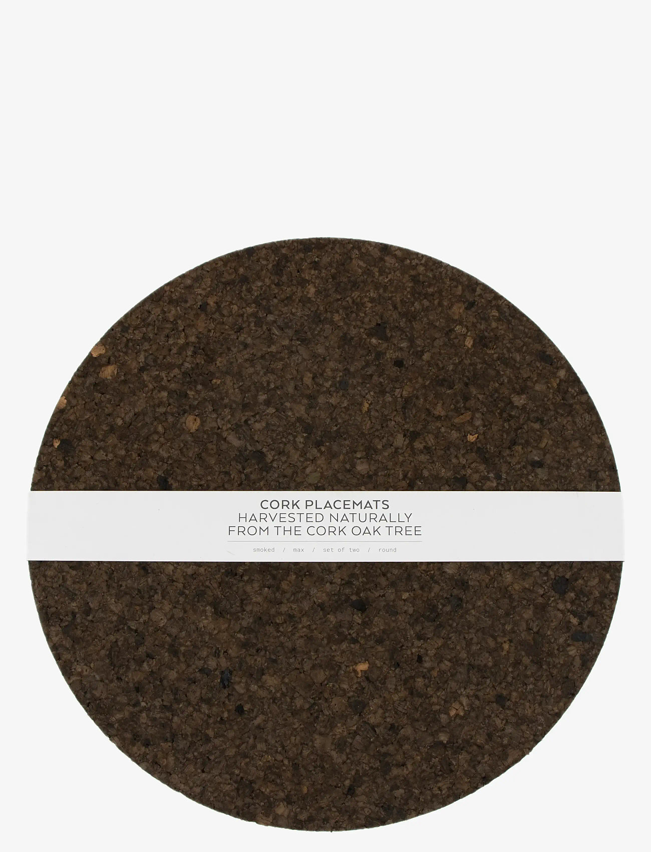 Liga - Smoked Max dækkeserviet, sæt med 2, Ø32 cm - køb efter pris - smoked / black - 1