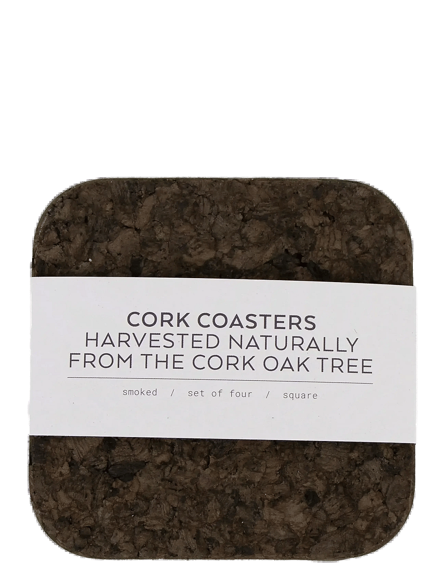 Liga - Smoked Cork Square Coaster set of 4, 10cm - die niedrigsten preise - smoked / black - 1