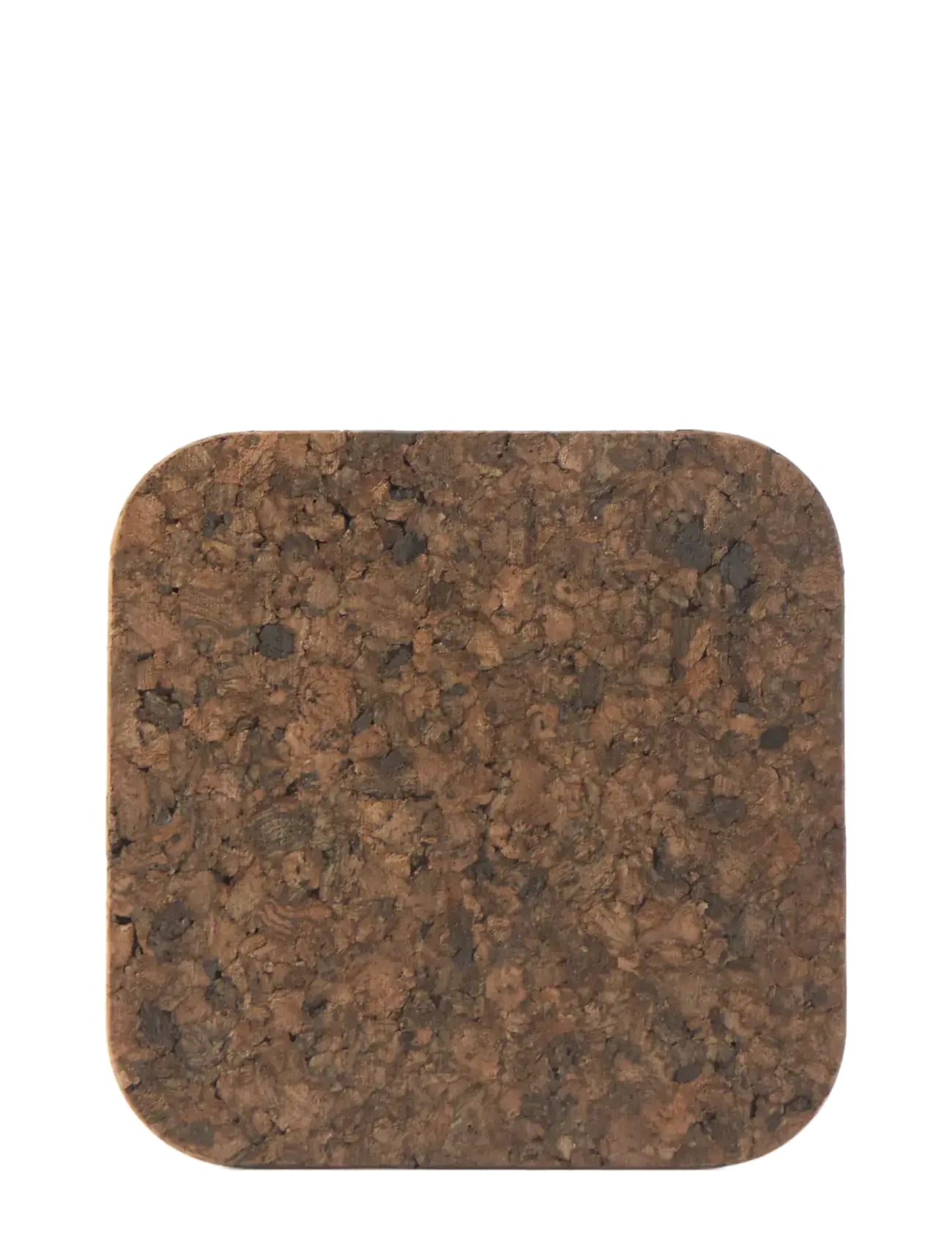 Liga Smoked Cork Firkantede Glasbrikker, Sæt Med 4, 10X10 Cm, Coaster, Brun, Str: 10X10CM