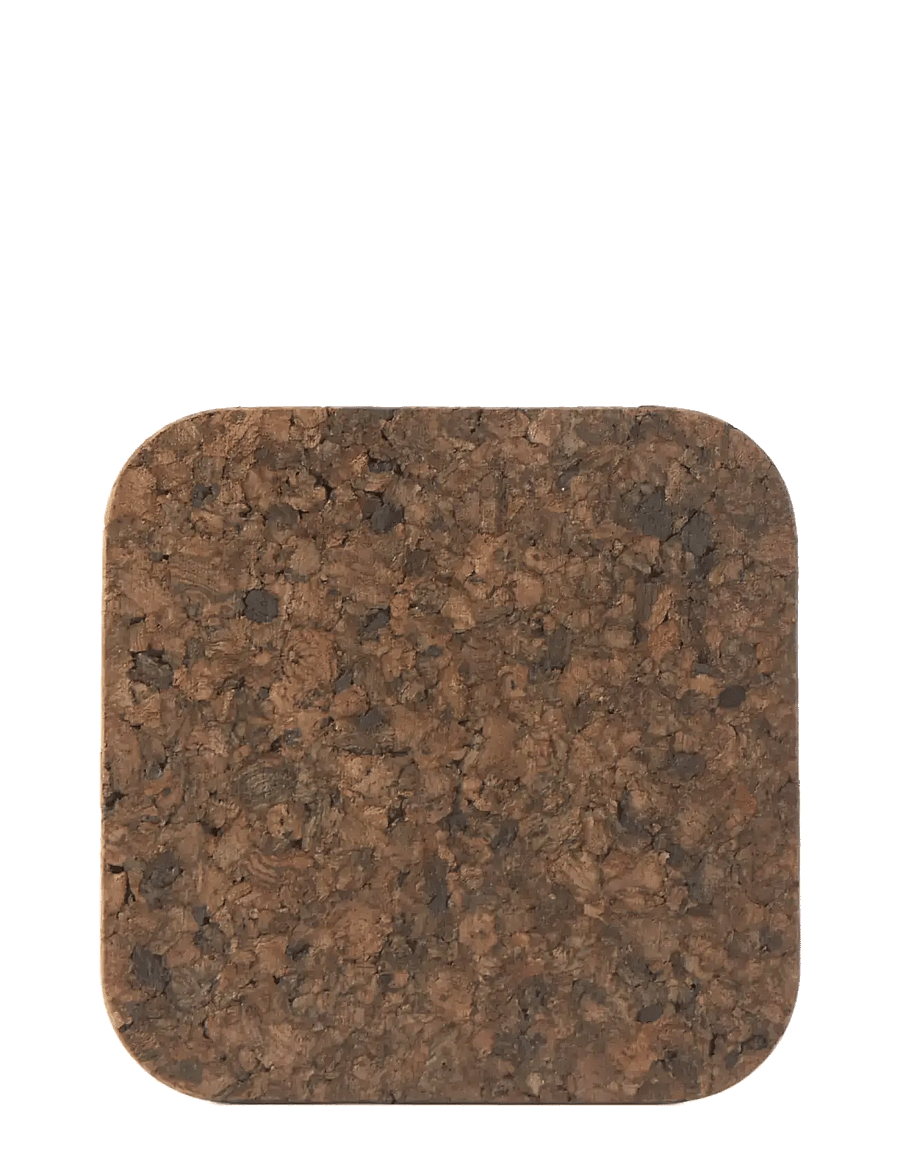 Liga - Smoked Cork Square Coaster set of 4, 10cm - die niedrigsten preise - smoked / black - 0