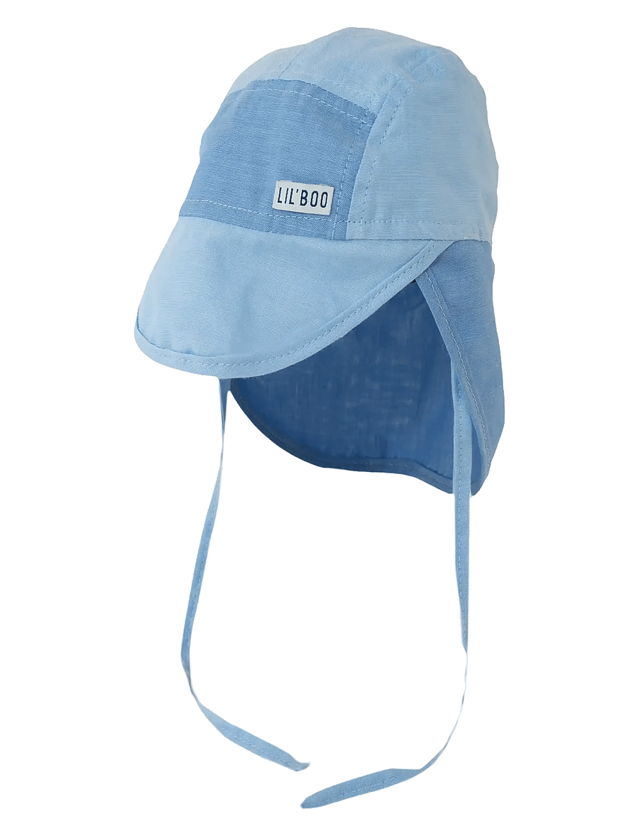 Lil' Boo - Soft Baby Sun Cap (UV) - sonnenhüte - block blue - 0
