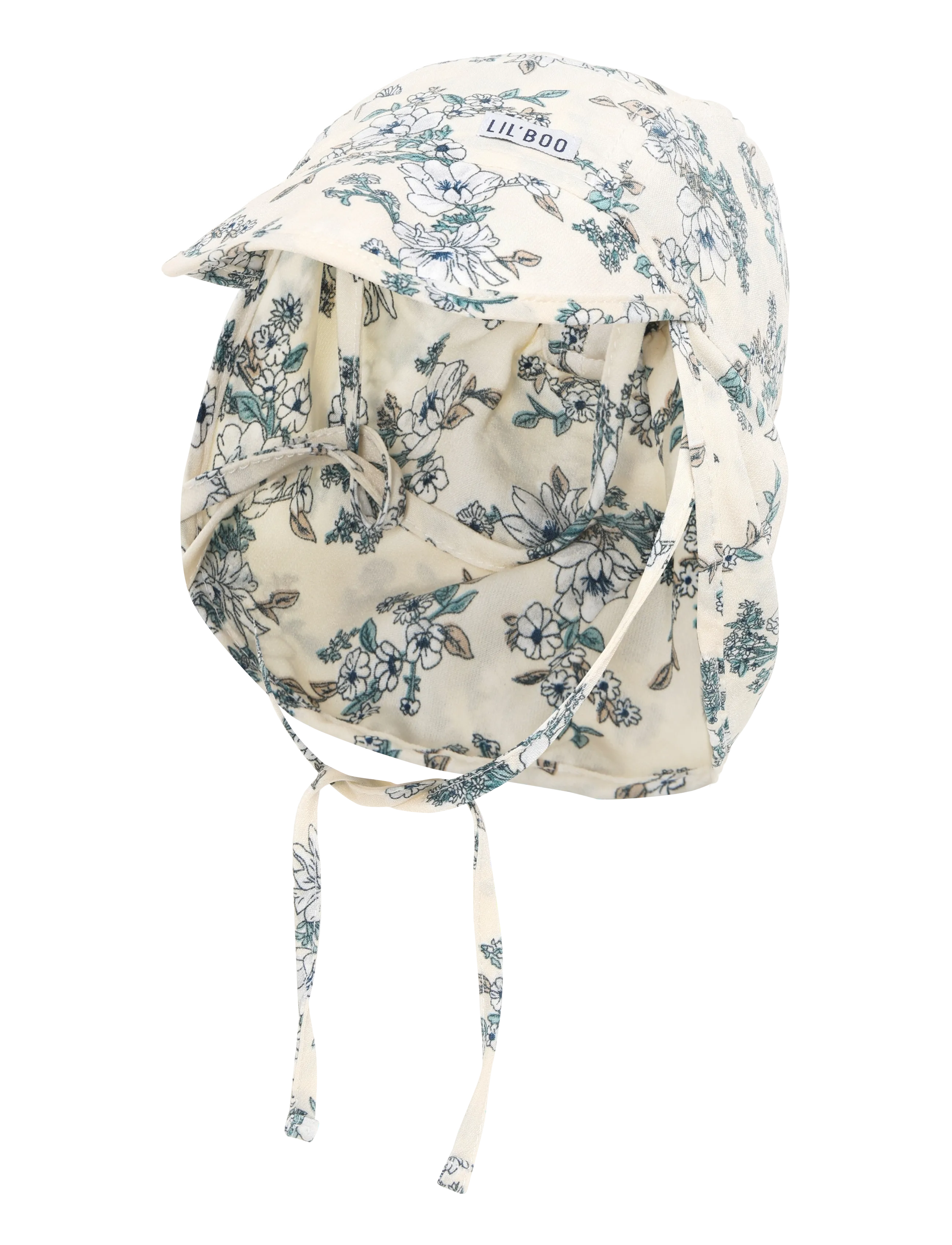 LIL' BOO Soft Baby Basecap - Cream Flowers Cream - 6-9M - Kinder