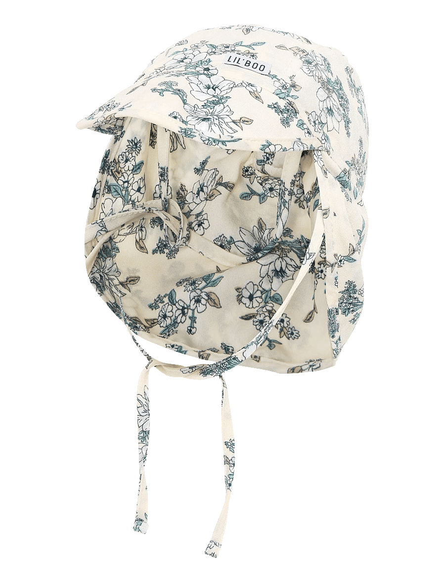 Lil' Boo - Soft Baby Cap - Cream Flowers - babymützen - cream - 0