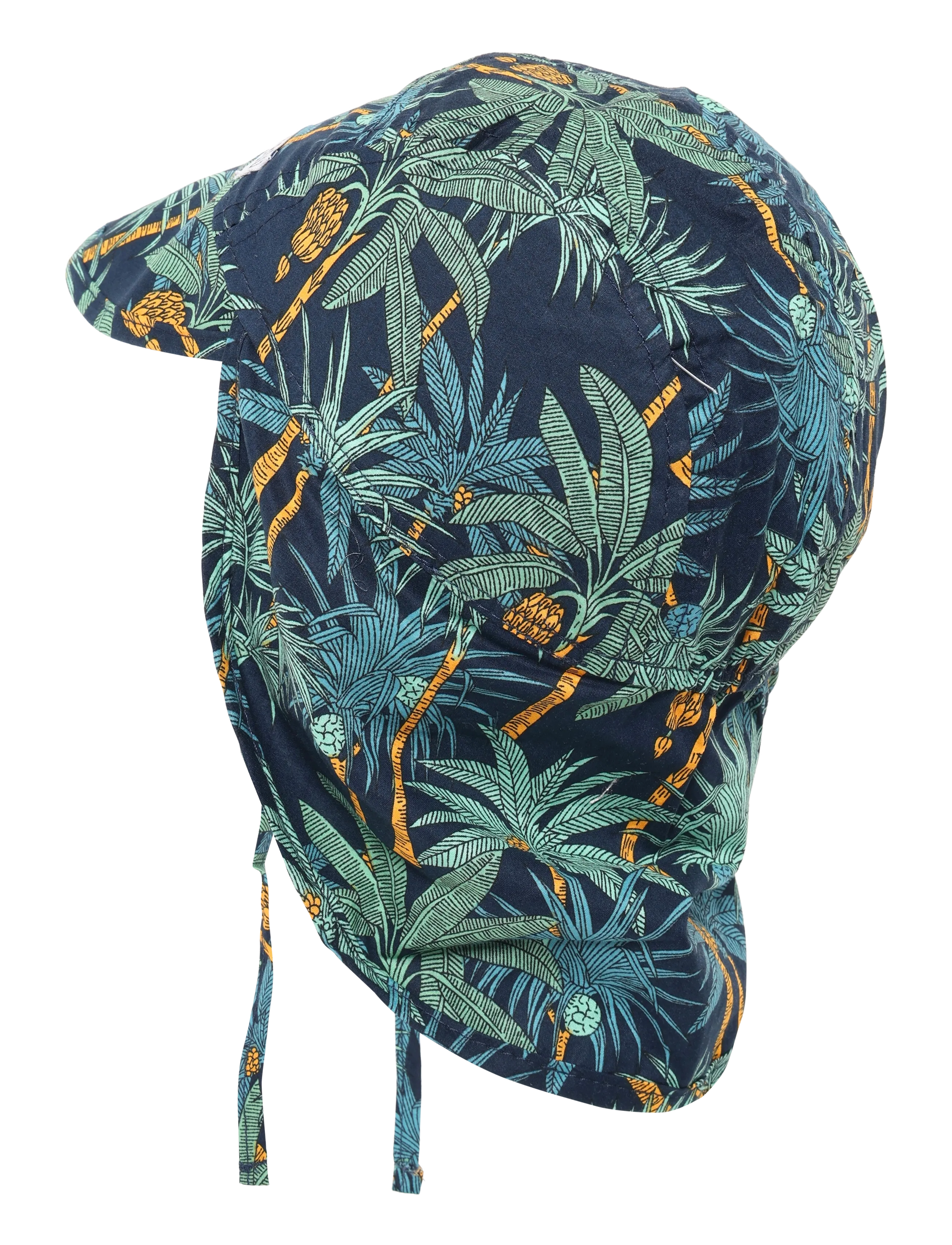 Lil' Boo - Soft Baby Cap - Cream Flowers - navy - 1