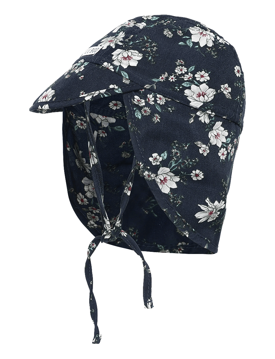 Lil' Boo - Soft Baby Cap - Cream Flowers - babymützen - navy blue - 2