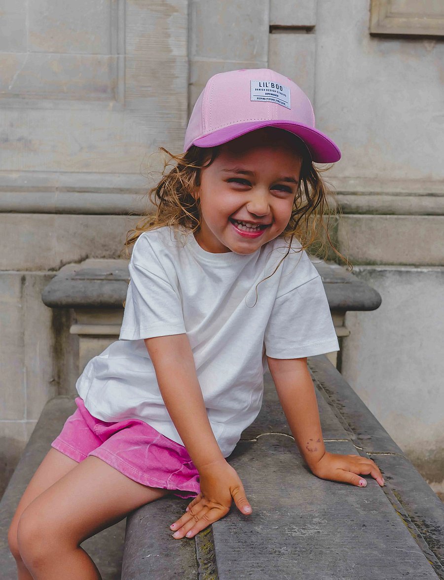 Lil' Boo - Organic Block Snapback - caps - block pink - 4