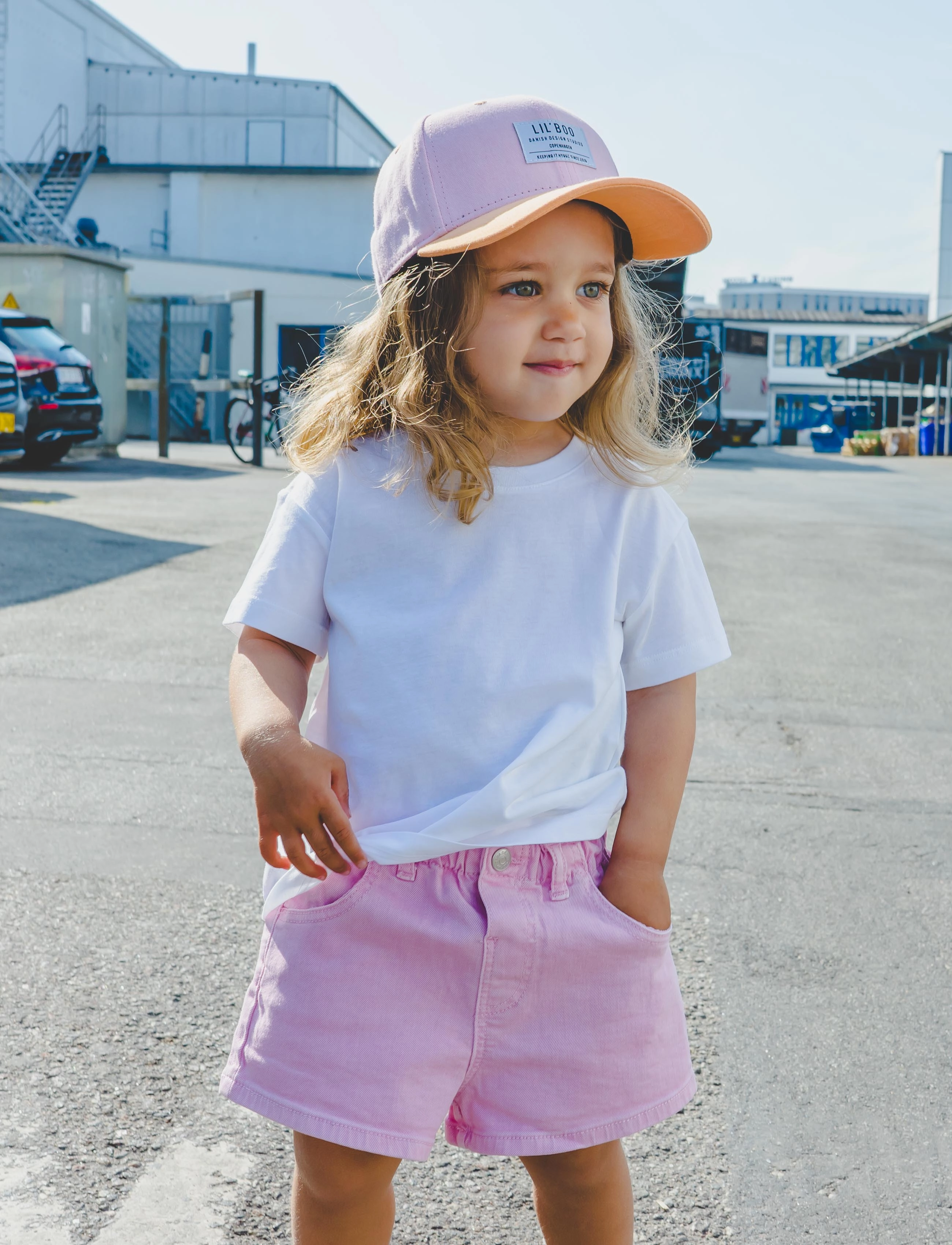Lil' Boo Organic Block Snapback, 9M-1.5Y, Pink, Hovedbeklædning > Kasketter, Børn