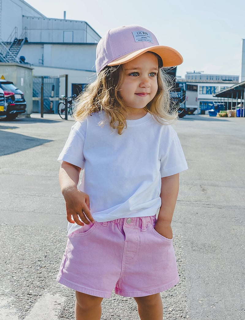 Lil' Boo - Organic Block Snapback - caps - pink/orange - 0