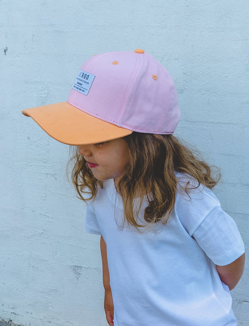 Lil' Boo - Organic Block Snapback - caps - pink/orange - 2