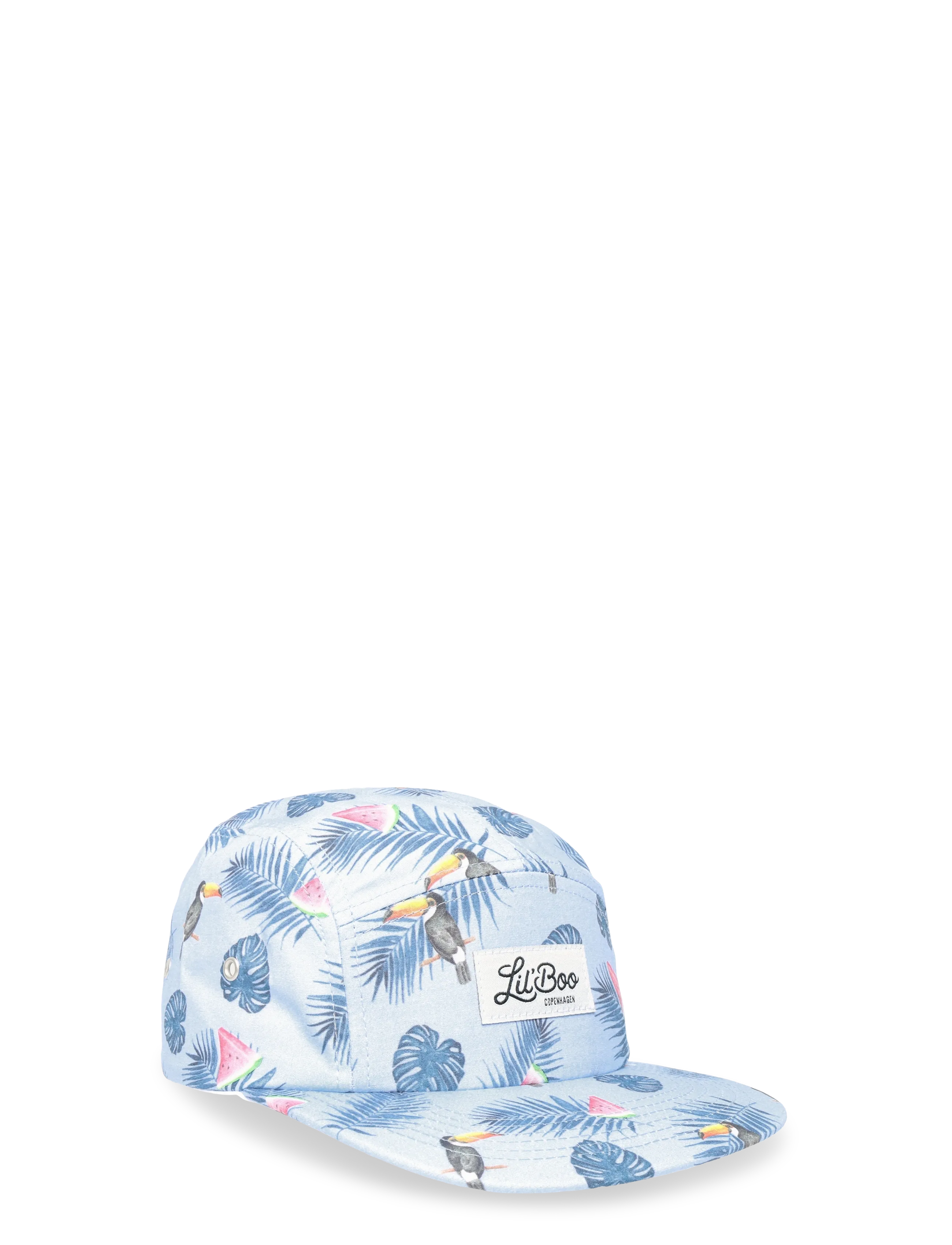 Lil' Boo Tropic 5 Panel, Mønstret 5 Panel Kasket, Blå, Str: 7-14Y