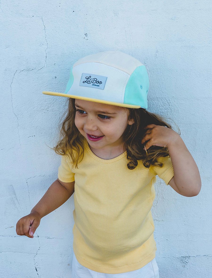 Lil' Boo - Block Sky Earth 5 Panel - kepsar - peach/yellow/white - 2