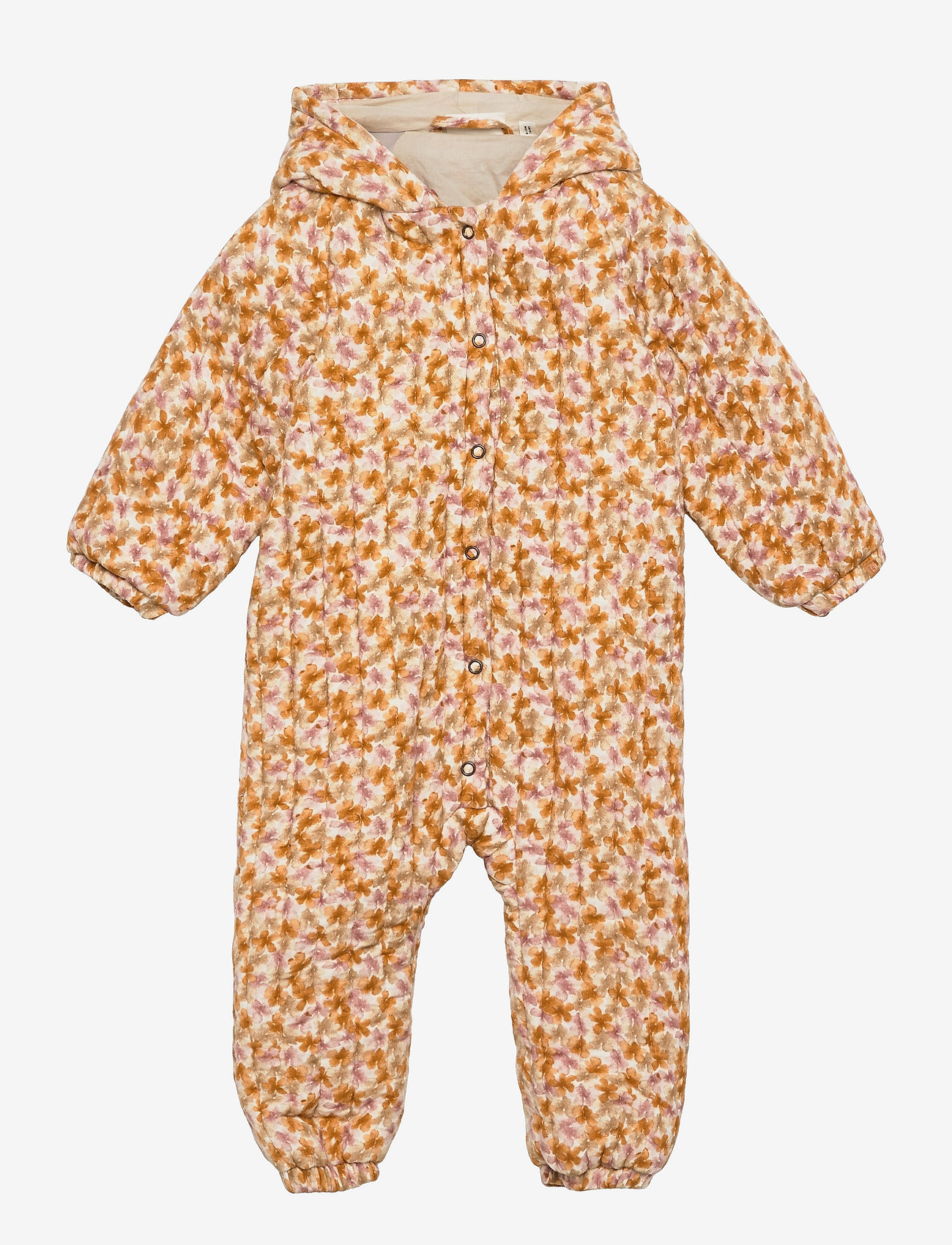 Lil'Atelier - NBFGALLA SUIT W HOOD AOP - turtledove - 0