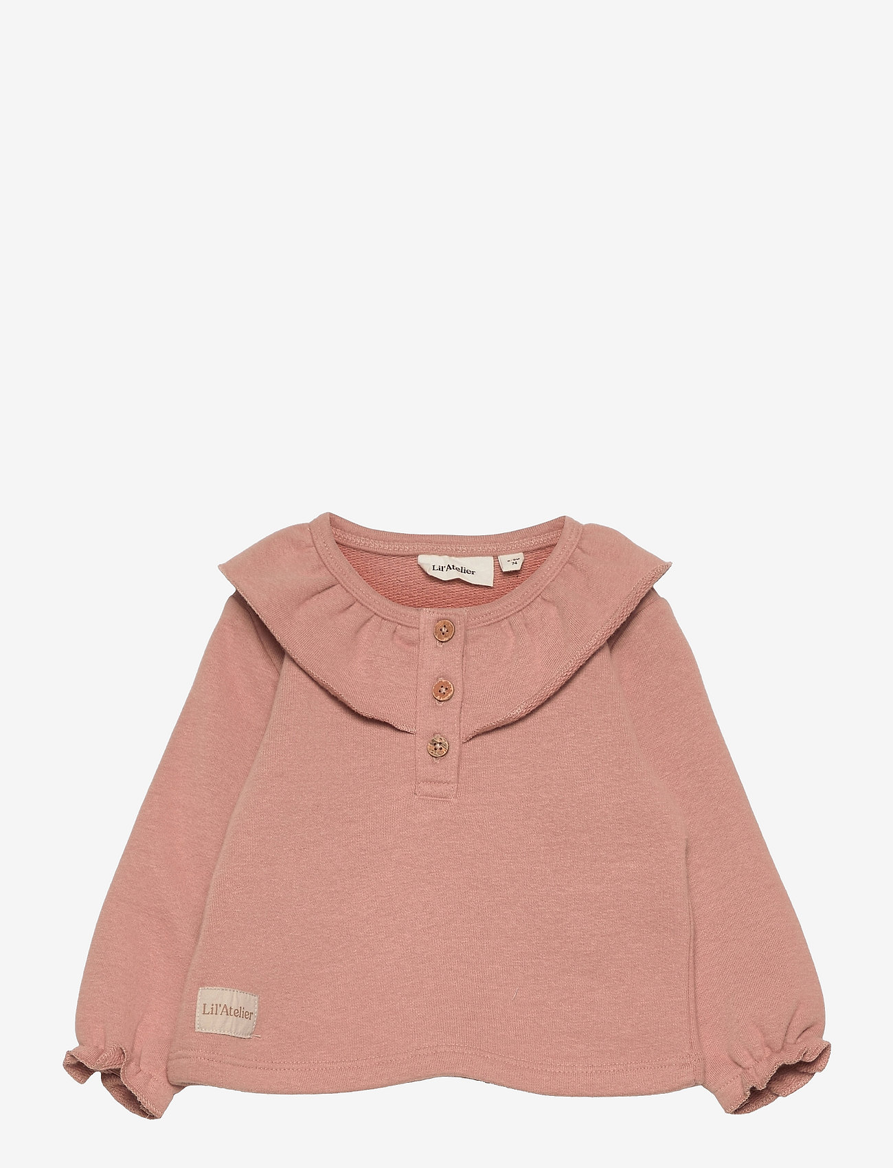 Lil'Atelier - NBFISELMA LS LOOSE SWEAT - roebuck - 0