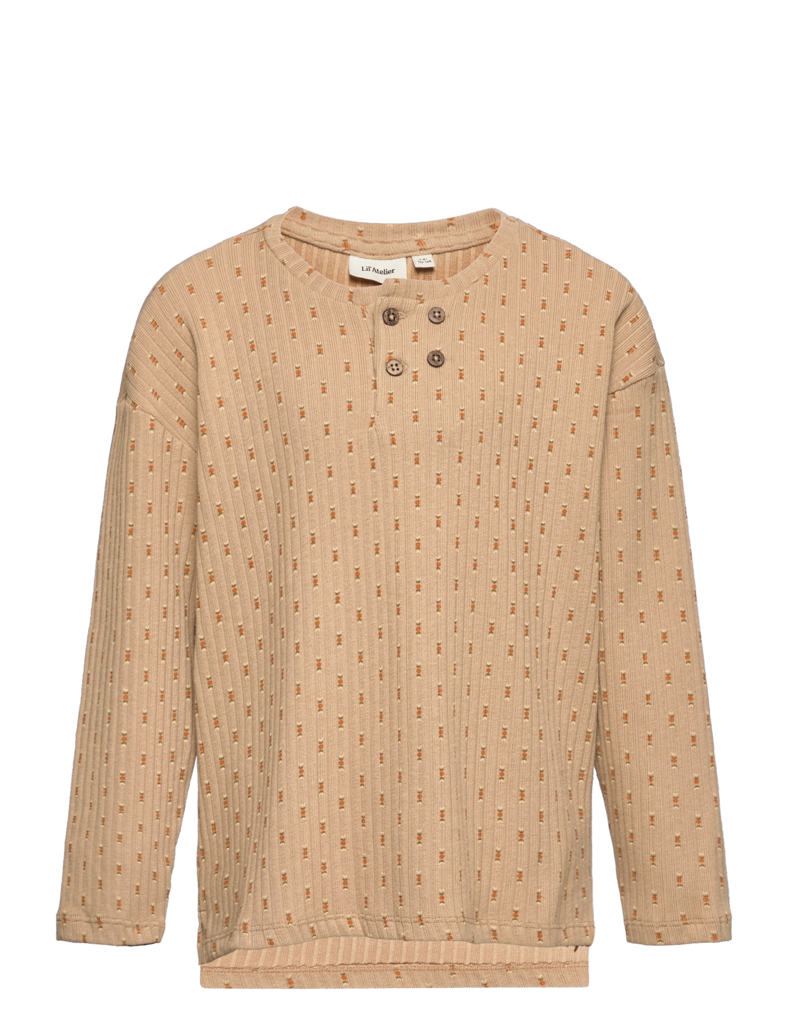 Lil'Atelier - NMMDOLPHIN LS LOOSE TOP LIL - travertine - 0