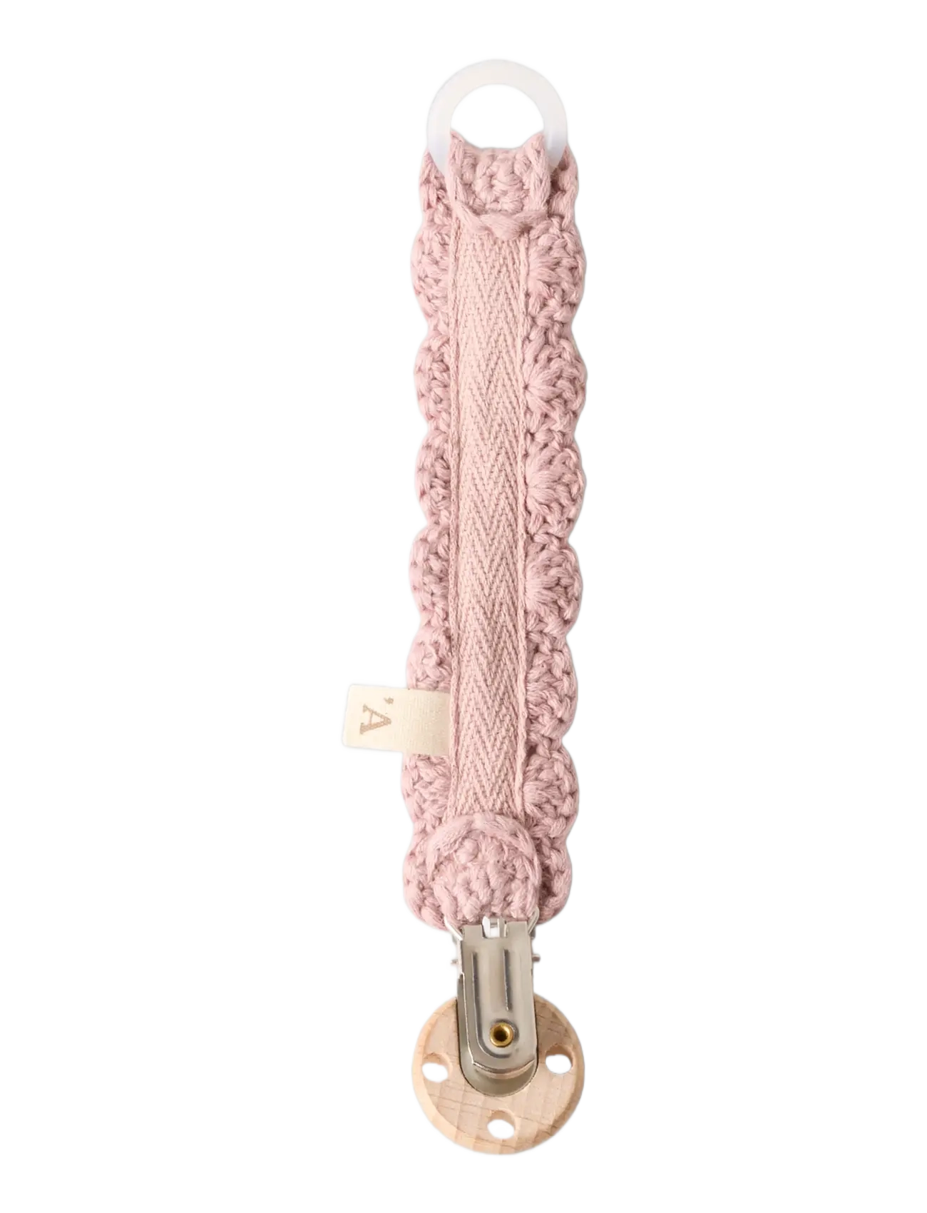 Lil'Atelier - NBNLIMO CROCHET PACIFIER STRING LIL - pacifier clips - adobe rose - 1