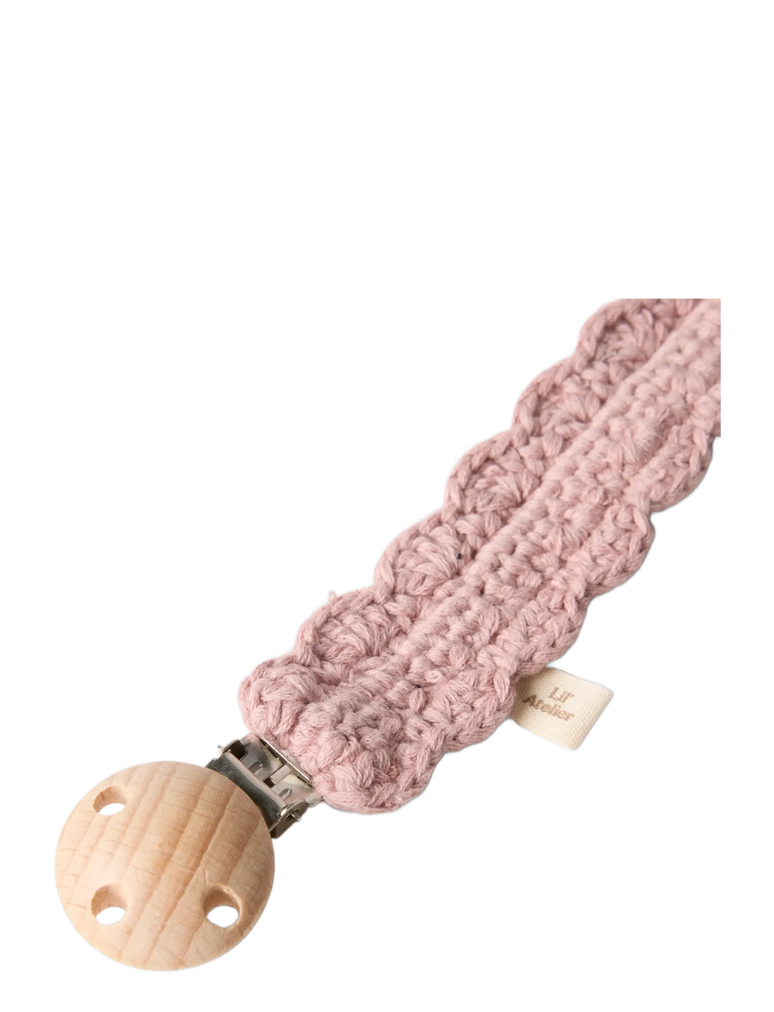 Lil'Atelier - NBNLIMO CROCHET PACIFIER STRING LIL - pacifier clips - adobe rose - 2