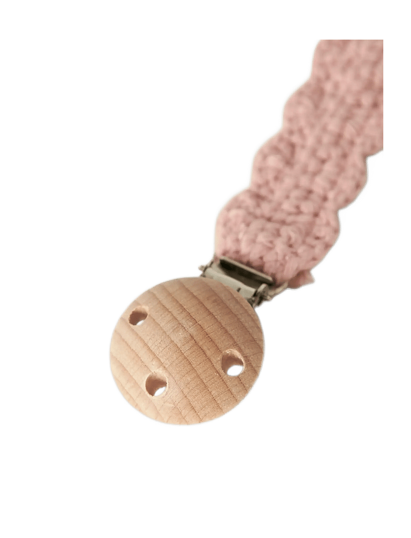 Lil'Atelier - NBNLIMO CROCHET PACIFIER STRING LIL - pacifier clips - misty rose - 3