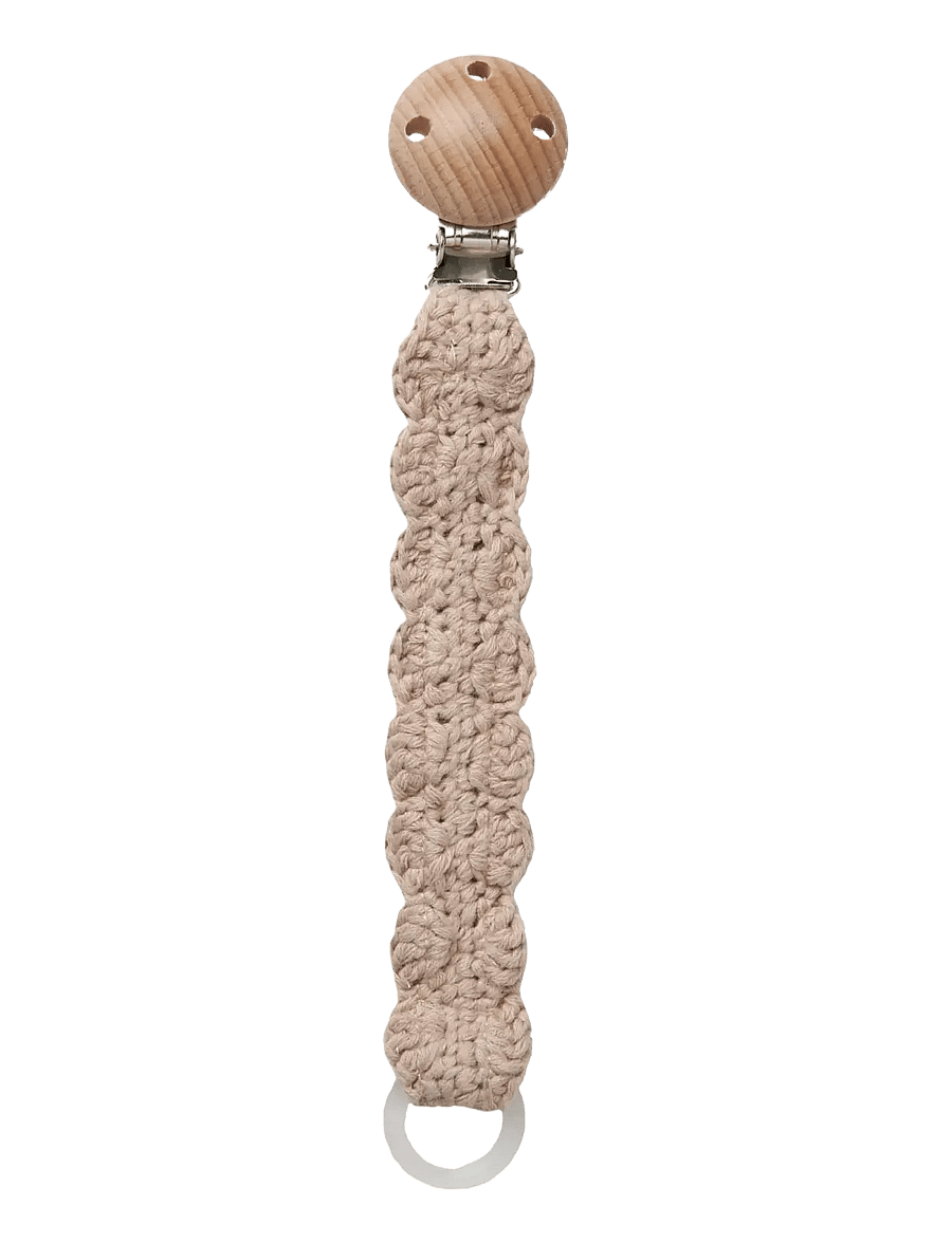 Lil'Atelier - NBNLIMO CROCHET PACIFIER STRING LIL - oxford tan - 1