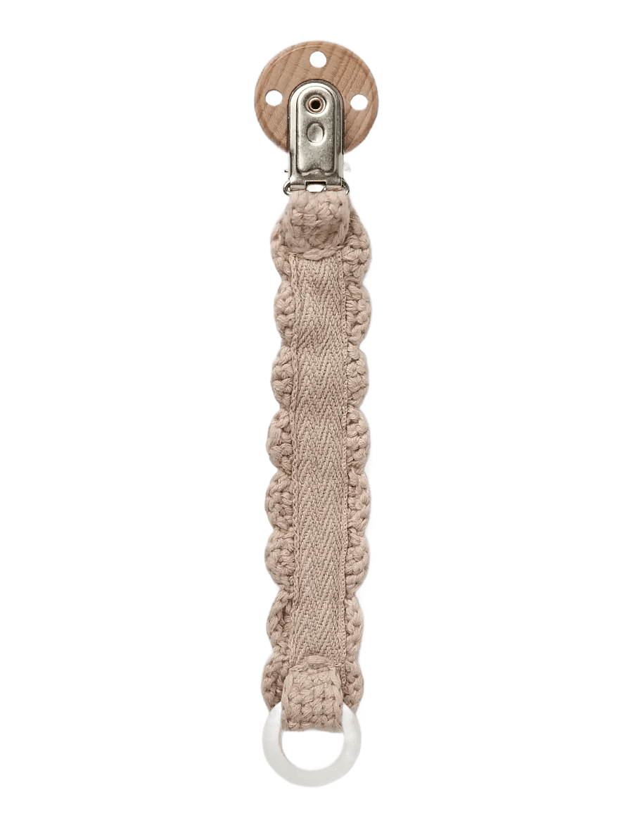 Lil'Atelier - NBNLIMO CROCHET PACIFIER STRING LIL - oxford tan - 2