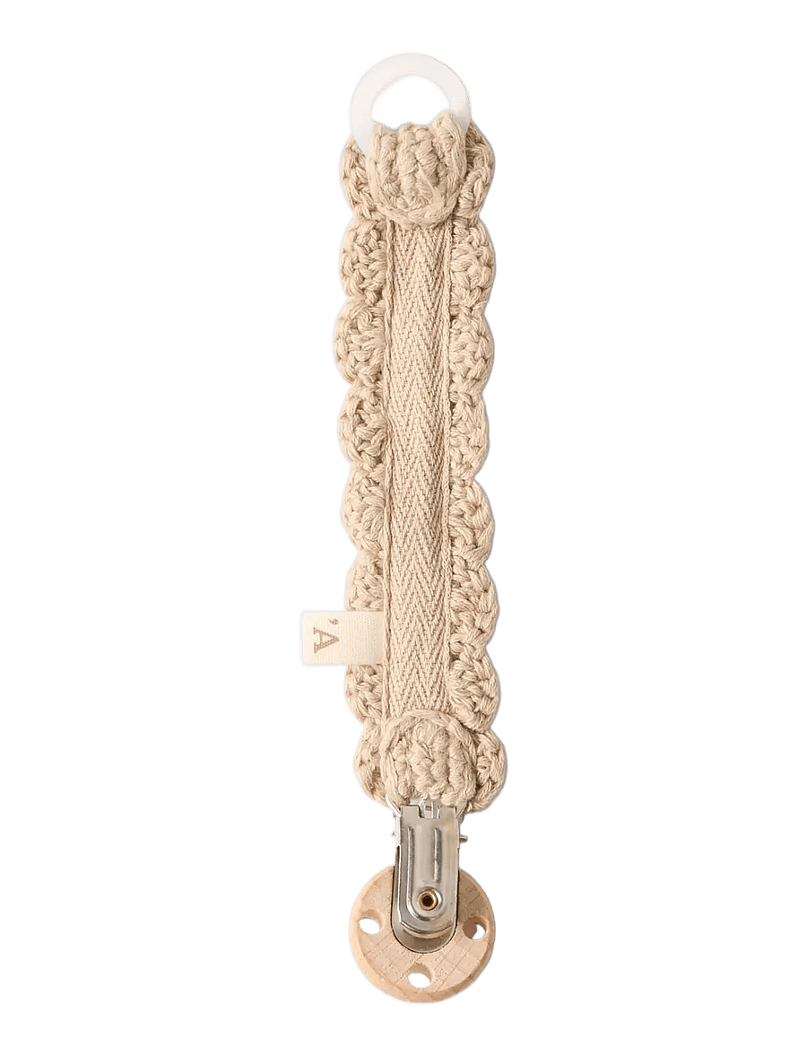 Lil'Atelier - NBNLIMO CROCHET PACIFIER STRING LIL - white pepper - 1