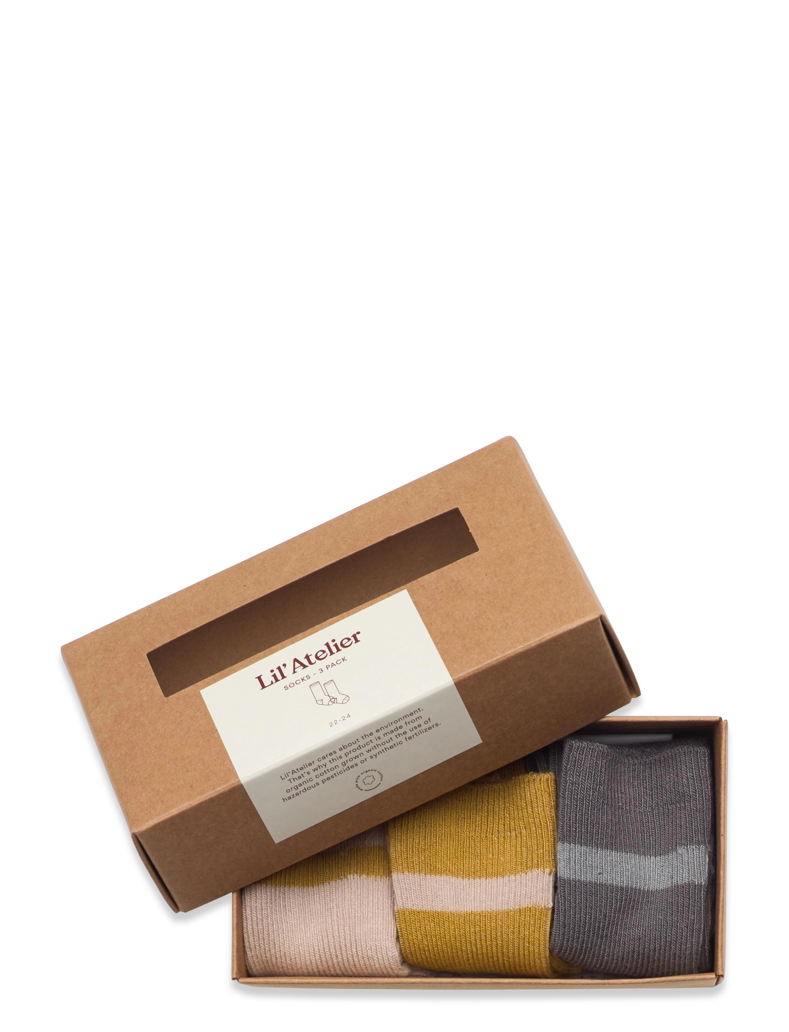 Lil'Atelier - NMMELOVE 3 PACK SOCK STRIPE AU LIL - quiet shade - 1