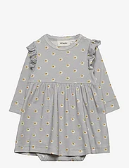 Lil'Atelier - NBFGAYA LS BODY DRESS SP1 LIL - short-sleeved baby dresses - harbor mist - 0