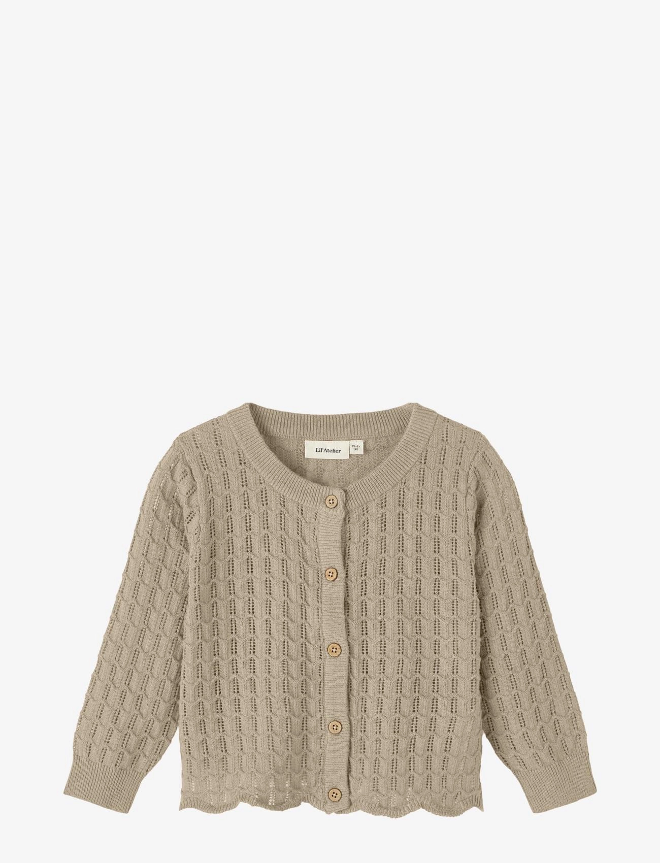Lil'Atelier - NMFDIJA LS LOOSE KNIT CARD LIL - white pepper - 0