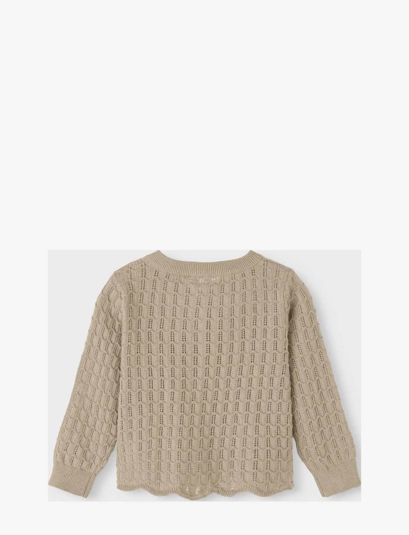 Lil'Atelier - NMFDIJA LS LOOSE KNIT CARD LIL - white pepper - 1