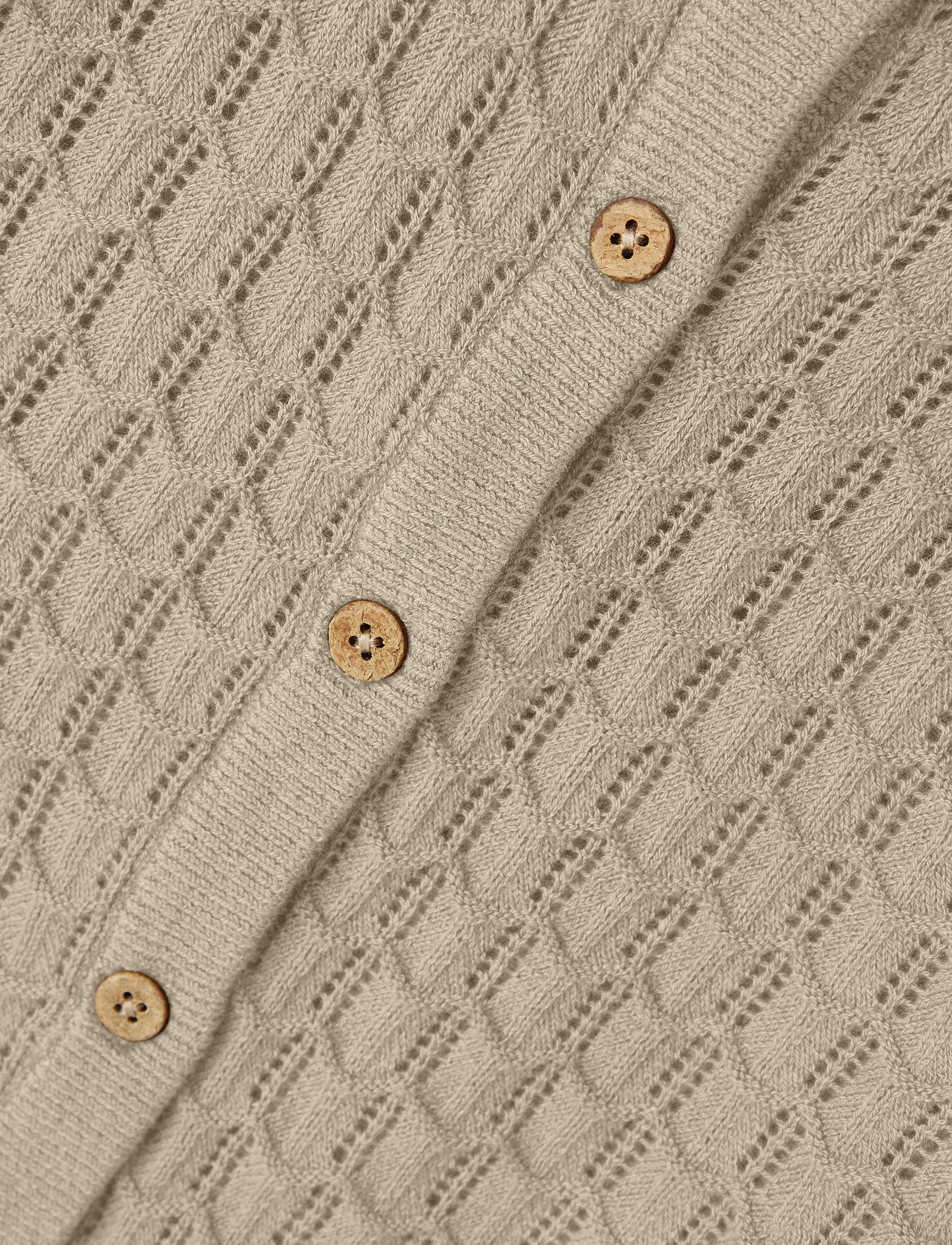 Lil'Atelier - NMFDIJA LS LOOSE KNIT CARD LIL - white pepper - 3