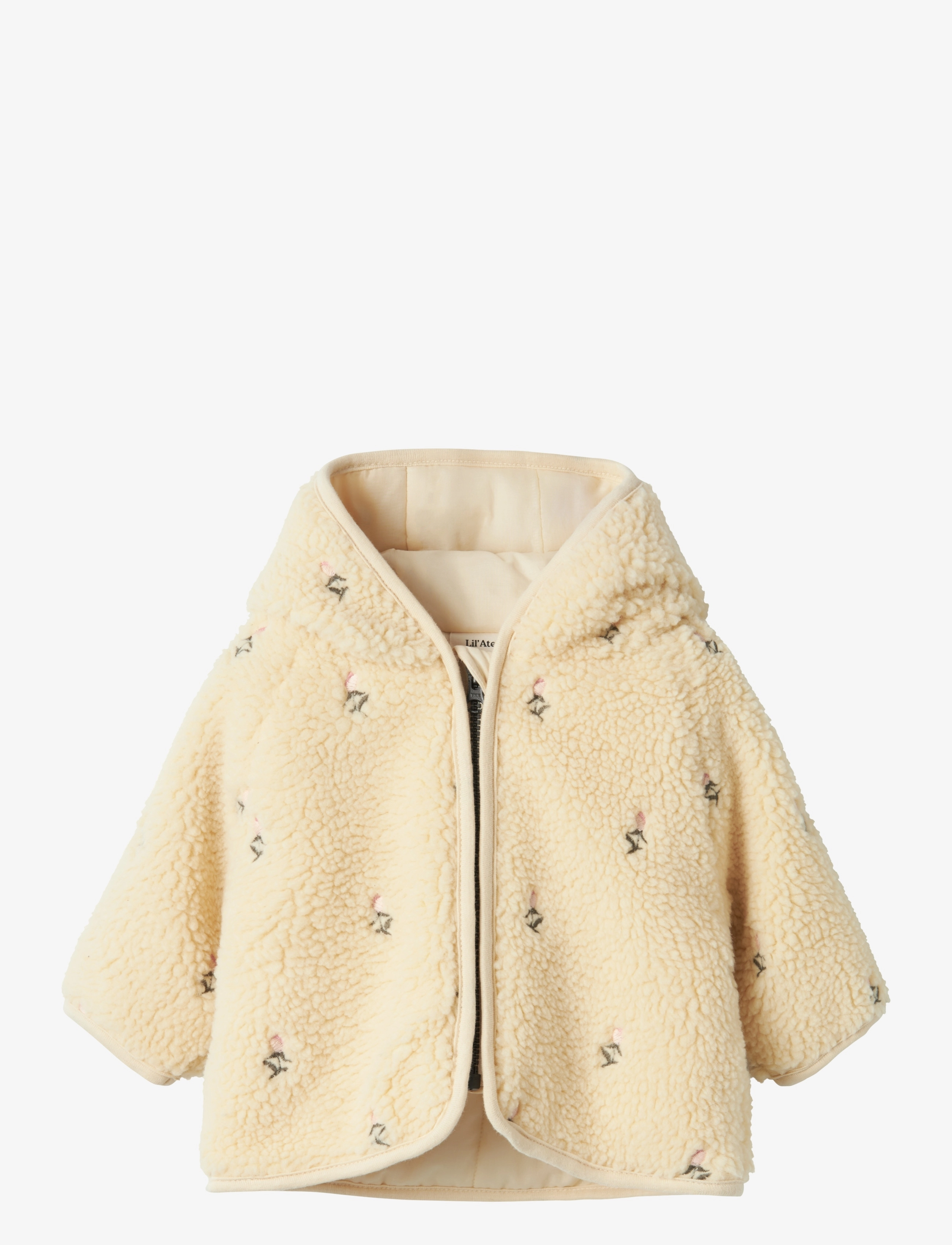 Lil'Atelier NBFNALO LOOSE SHERPA JACKET LIL - Fliis - BLEACHED SAND / cream