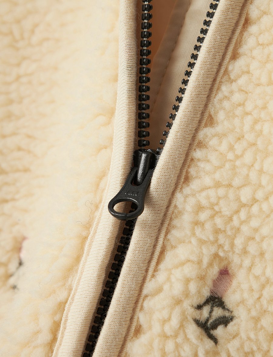 Lil'Atelier - NBFNALO LOOSE SHERPA JACKET LIL - fliisjakid - bleached sand - 0