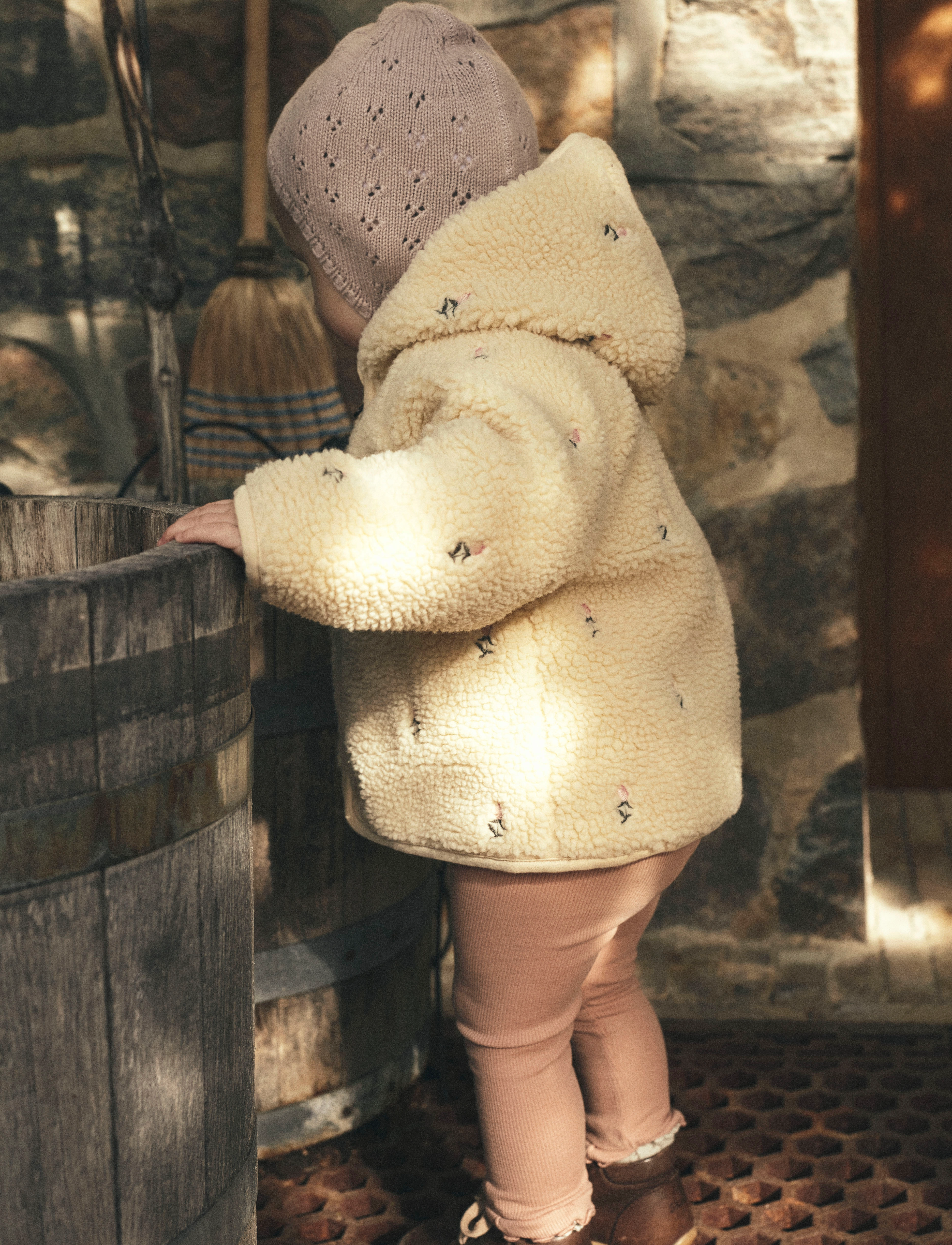 Lil'Atelier - NBFNALO LOOSE SHERPA JACKET LIL - fliisjakid - bleached sand - 3