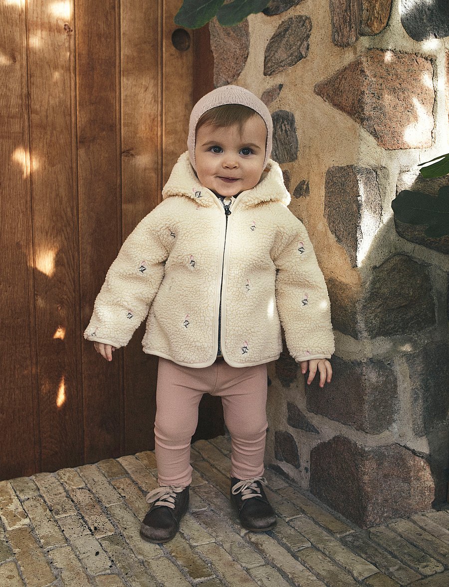 Lil'Atelier - NBFNALO LOOSE SHERPA JACKET LIL - fliisjakid - bleached sand - 4