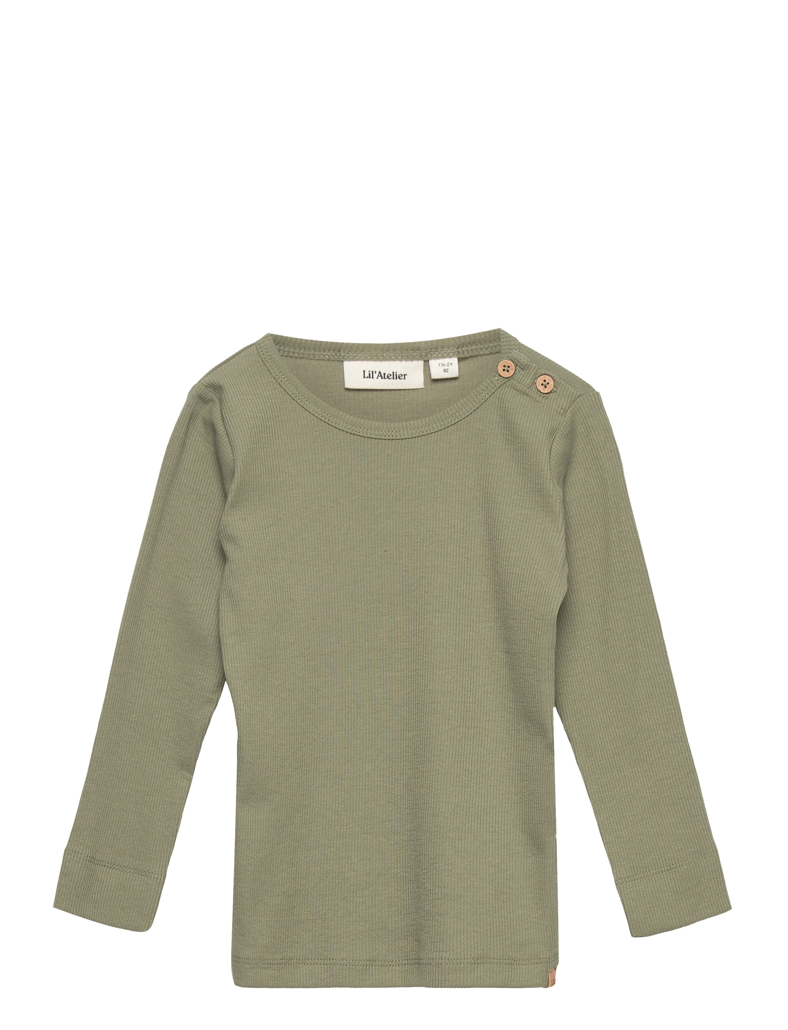 Lil'Atelier - NMMGAGO LS SLIM TOP SOLID SEP LIL - oil green - 0