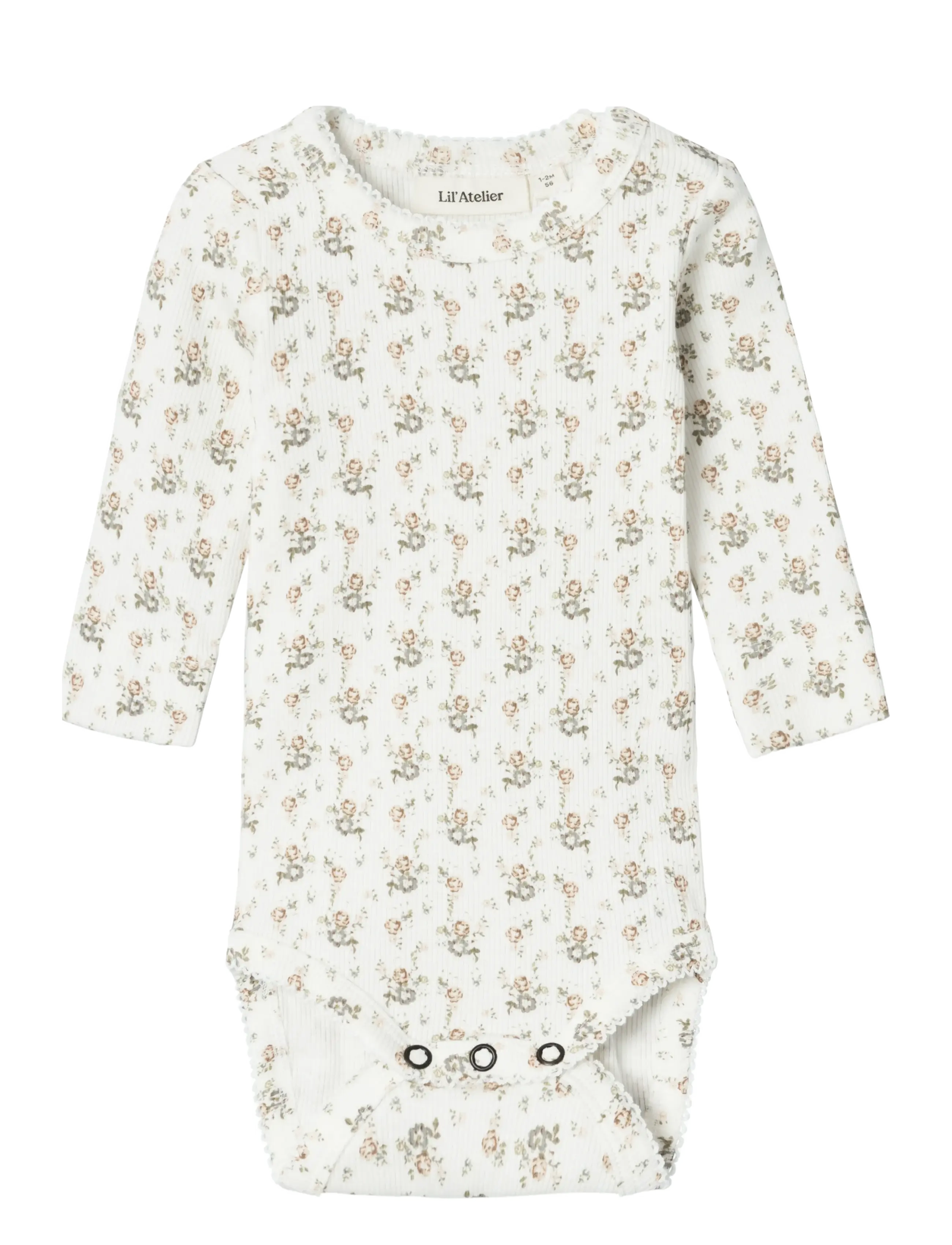 Lil'Atelier NBFGAGO LS SLIM BODY LIL NOOS - Pikkade varrukatega bodid - COCONUT MILK / multi