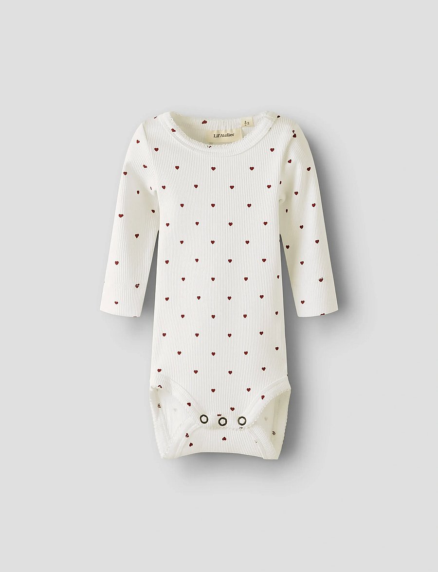 Lil'Atelier - NBFGAGO LS SLIM BODY LIL NOOS - pikkade varrukatega bodid - coconut milk - 0