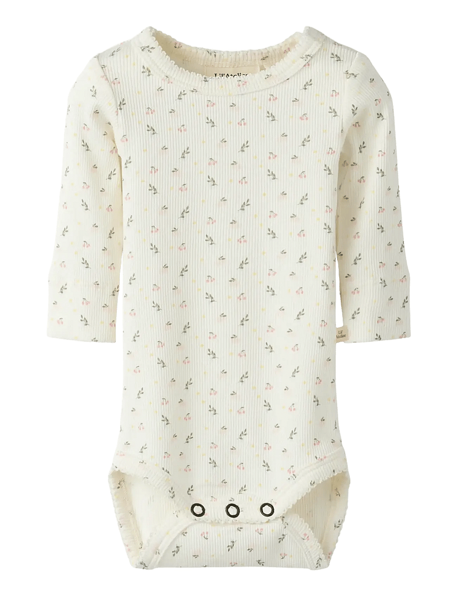 Lil'Atelier - NBFGAGO LS SLIM BODY LIL NOOS - pikkade varrukatega bodid - coconut milk - 1