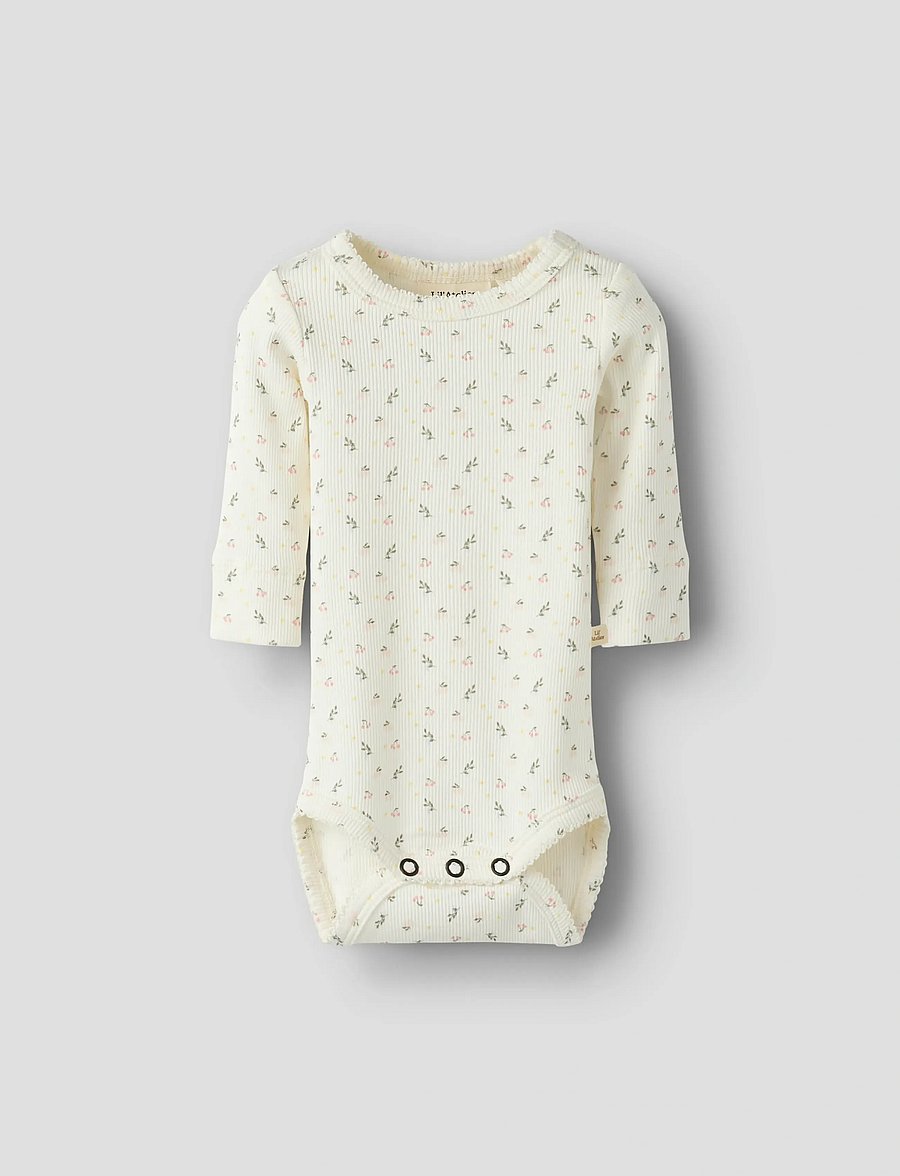 Lil'Atelier - NBFGAGO LS SLIM BODY LIL NOOS - pikkade varrukatega bodid - coconut milk - 0