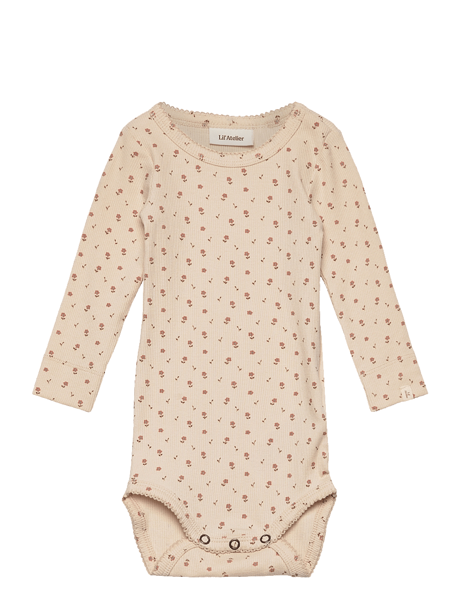 Lil'Atelier - NBFGAGO LS SLIM BODY LIL NOOS - langärmelige bodys - fog - 0