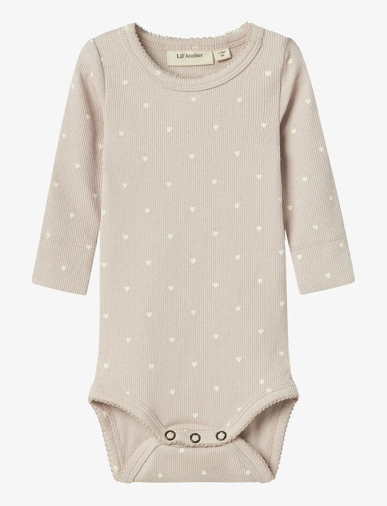 Lil'Atelier - NBFGAGO LS SLIM BODY LIL NOOS - langærmede bodyer - gray morn - 0