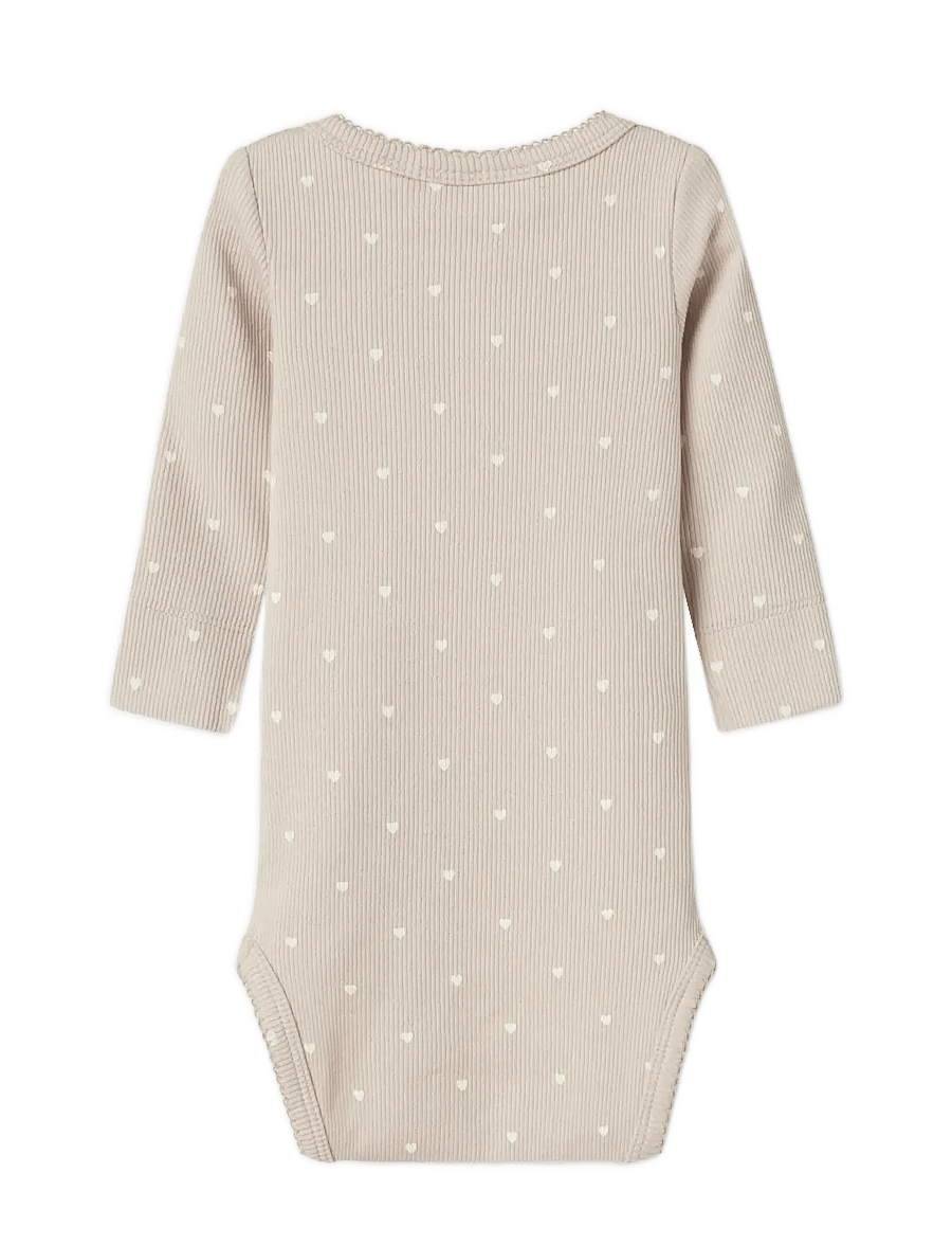 Lil'Atelier - NBFGAGO LS SLIM BODY LIL NOOS - pikkade varrukatega bodid - gray morn - 1
